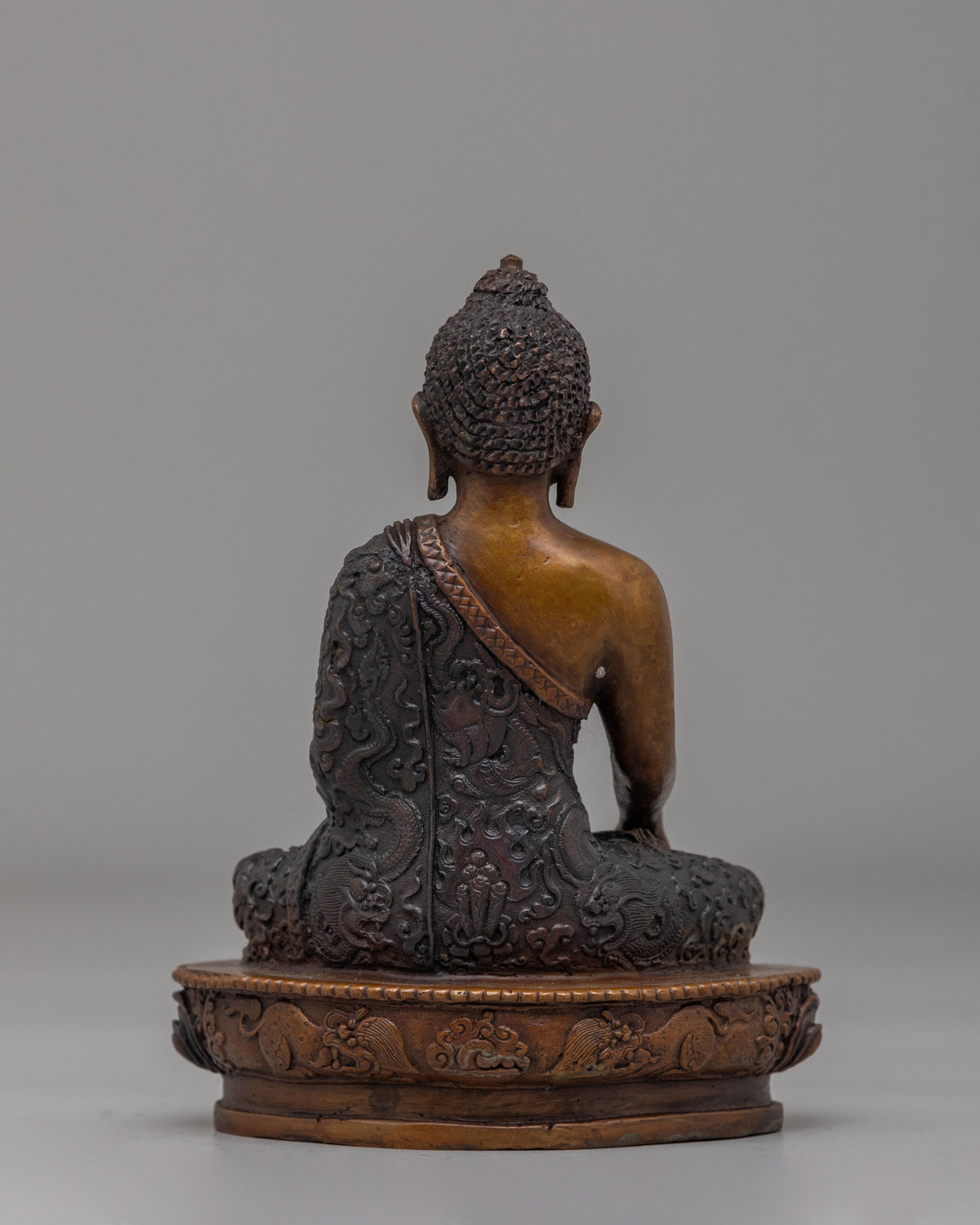 Shakyamuni Buddha Statue for Devotion | Handcrafted Oxidized Copper Art
