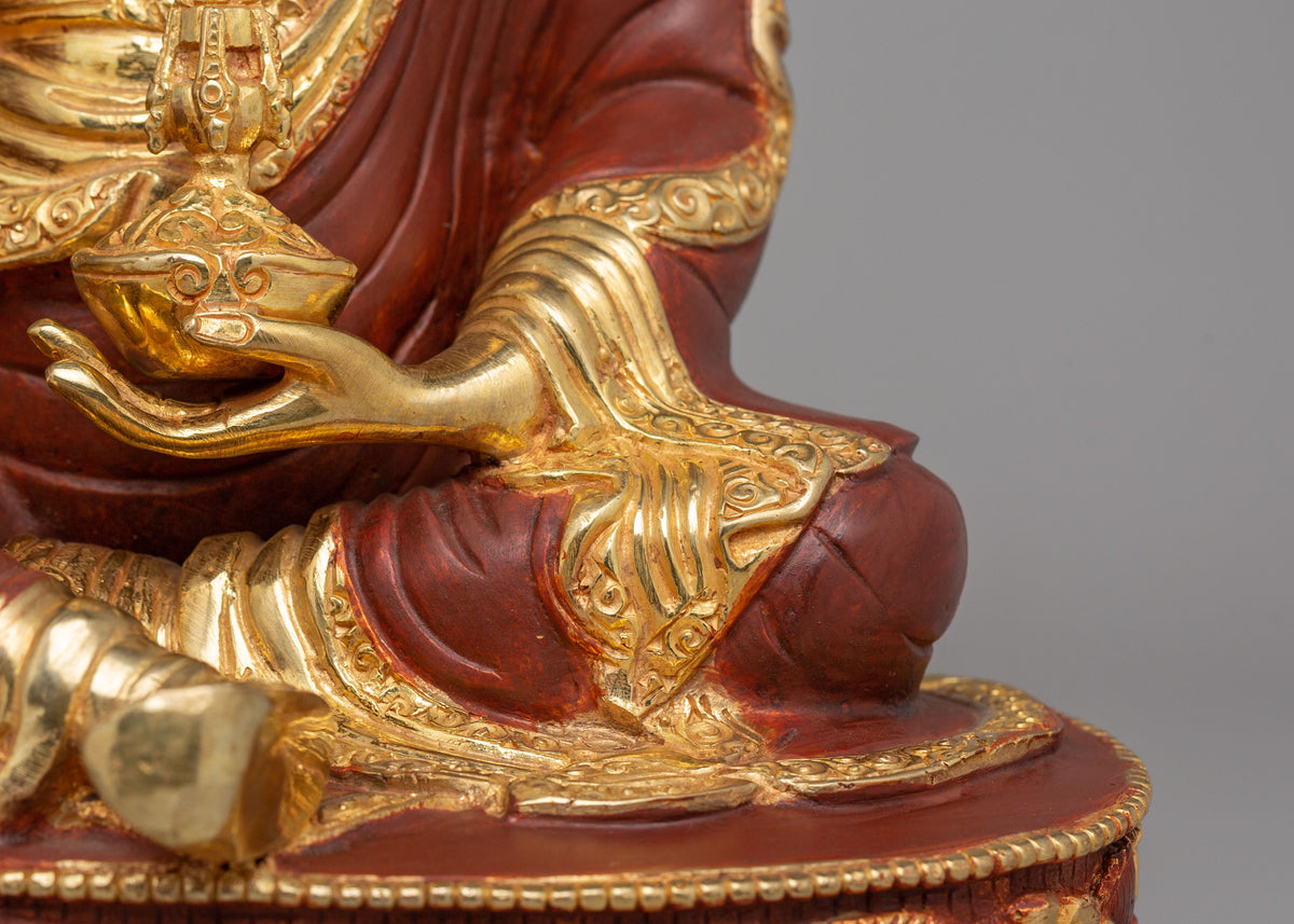 Religious Guru Rinpoche Handcrafted Statue | Tibetan Padmasambhava Figure