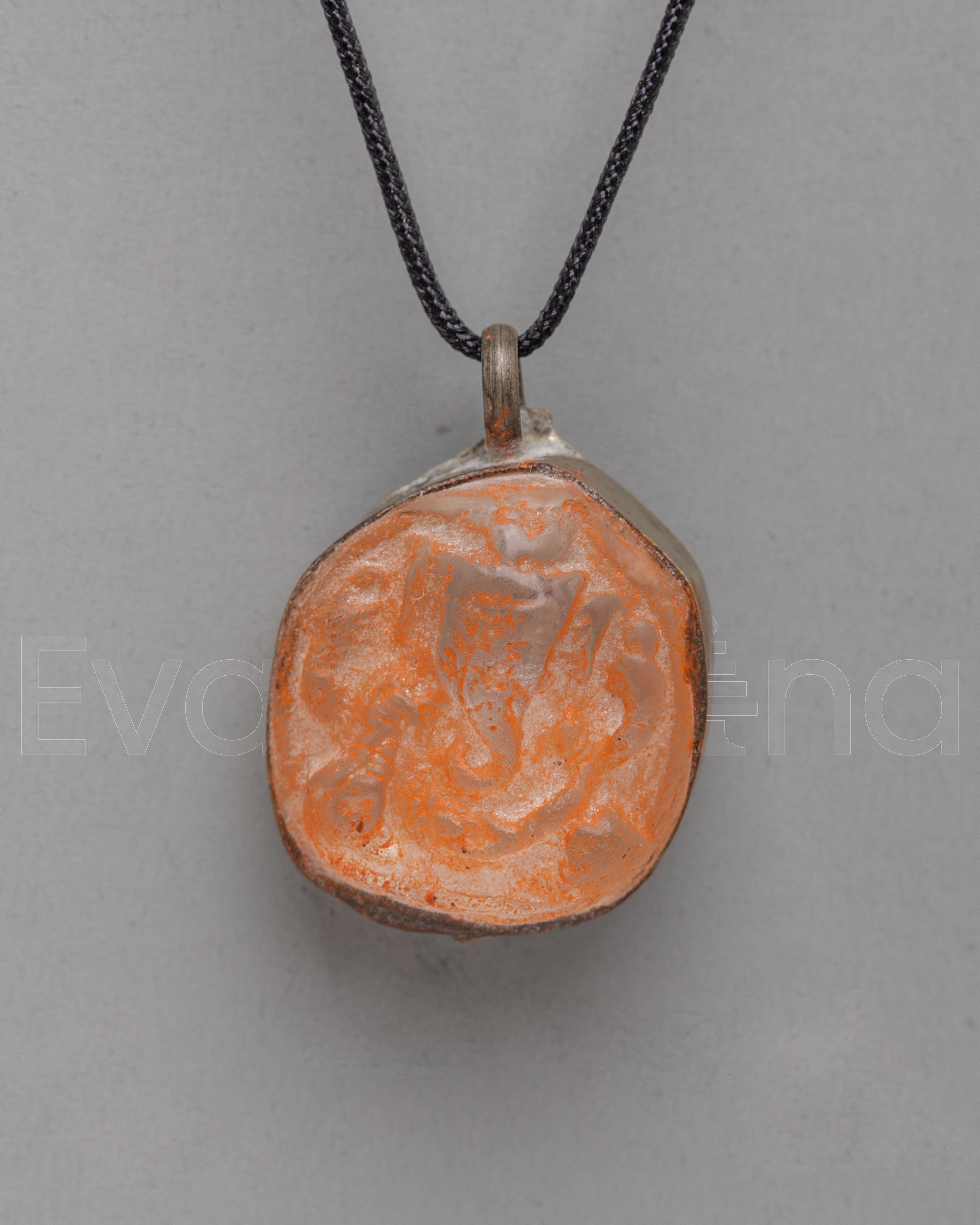 Spiritual Prayer Locket | Carved Sacred Deity Amulet