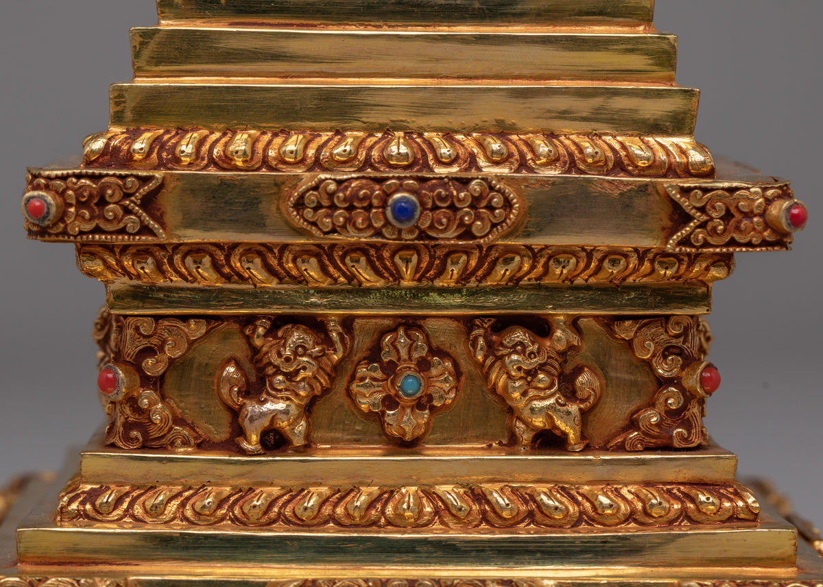 Spiritual Tibetan Stupa for Ceremonies | Stupa for Altar Decor