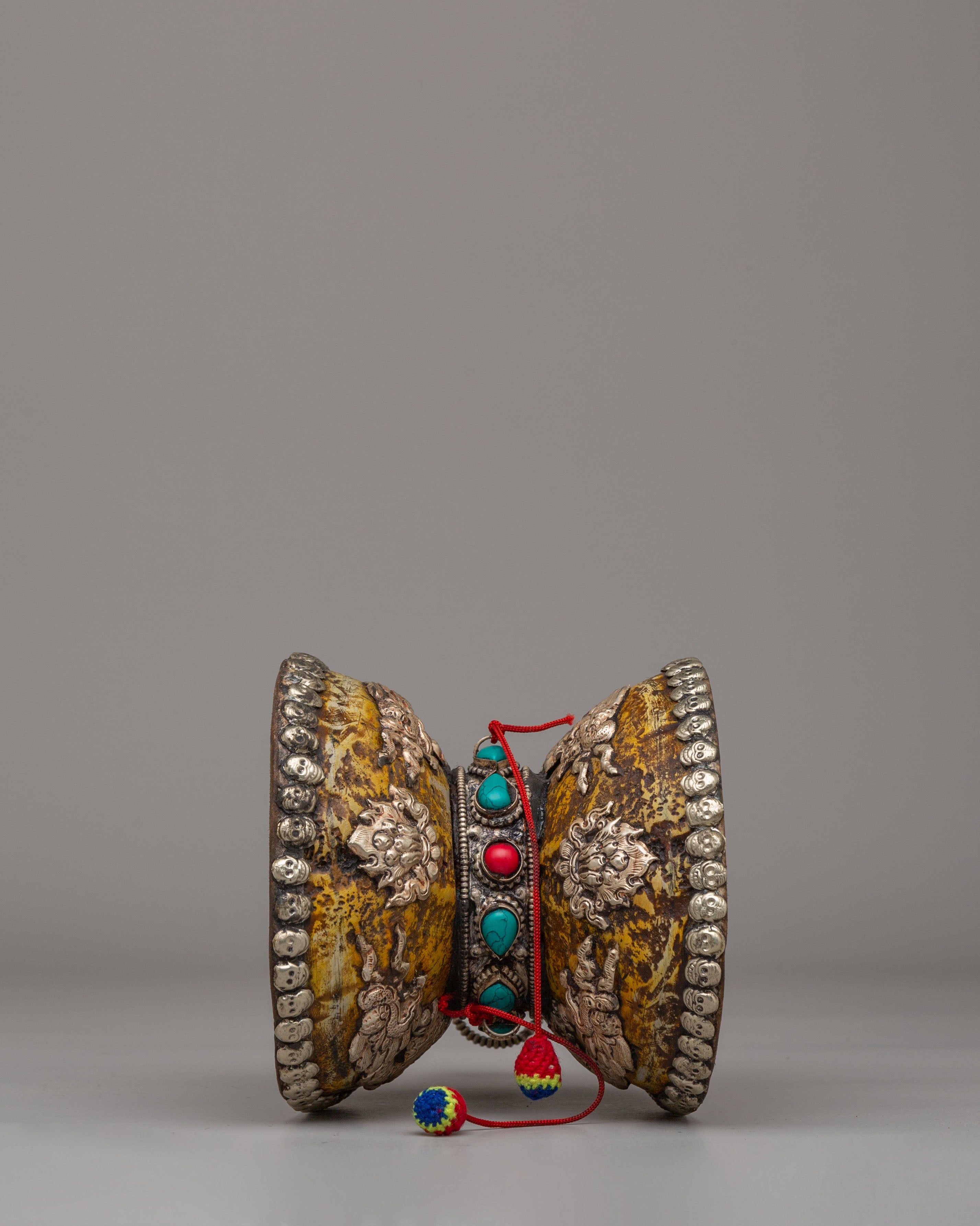 Buddhist Ceremonial Damaru | Handcrafted Ritual Drum