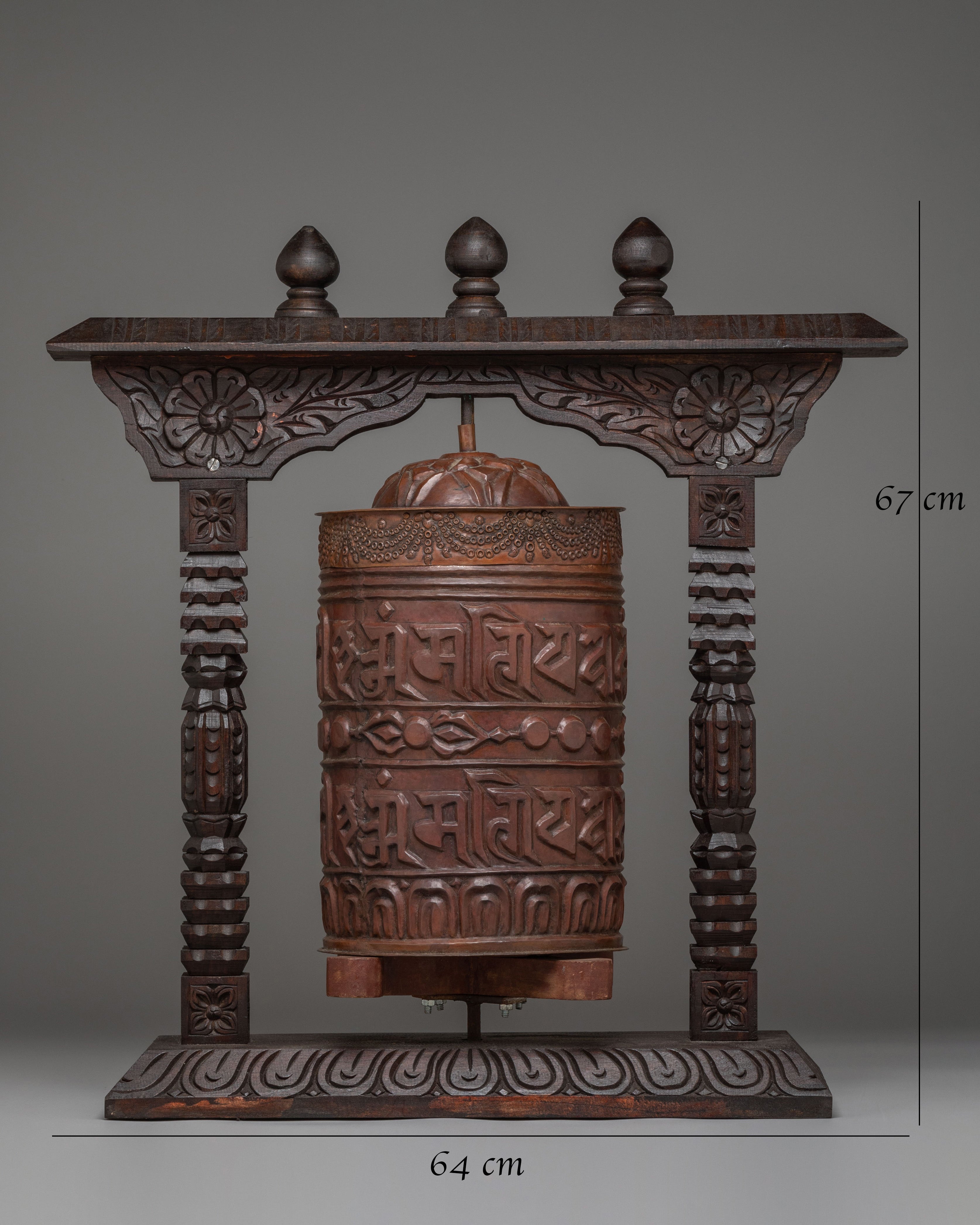 Prayer Wheel with Mantra | Traditional Tibetan Buddhist Prayer Wheel