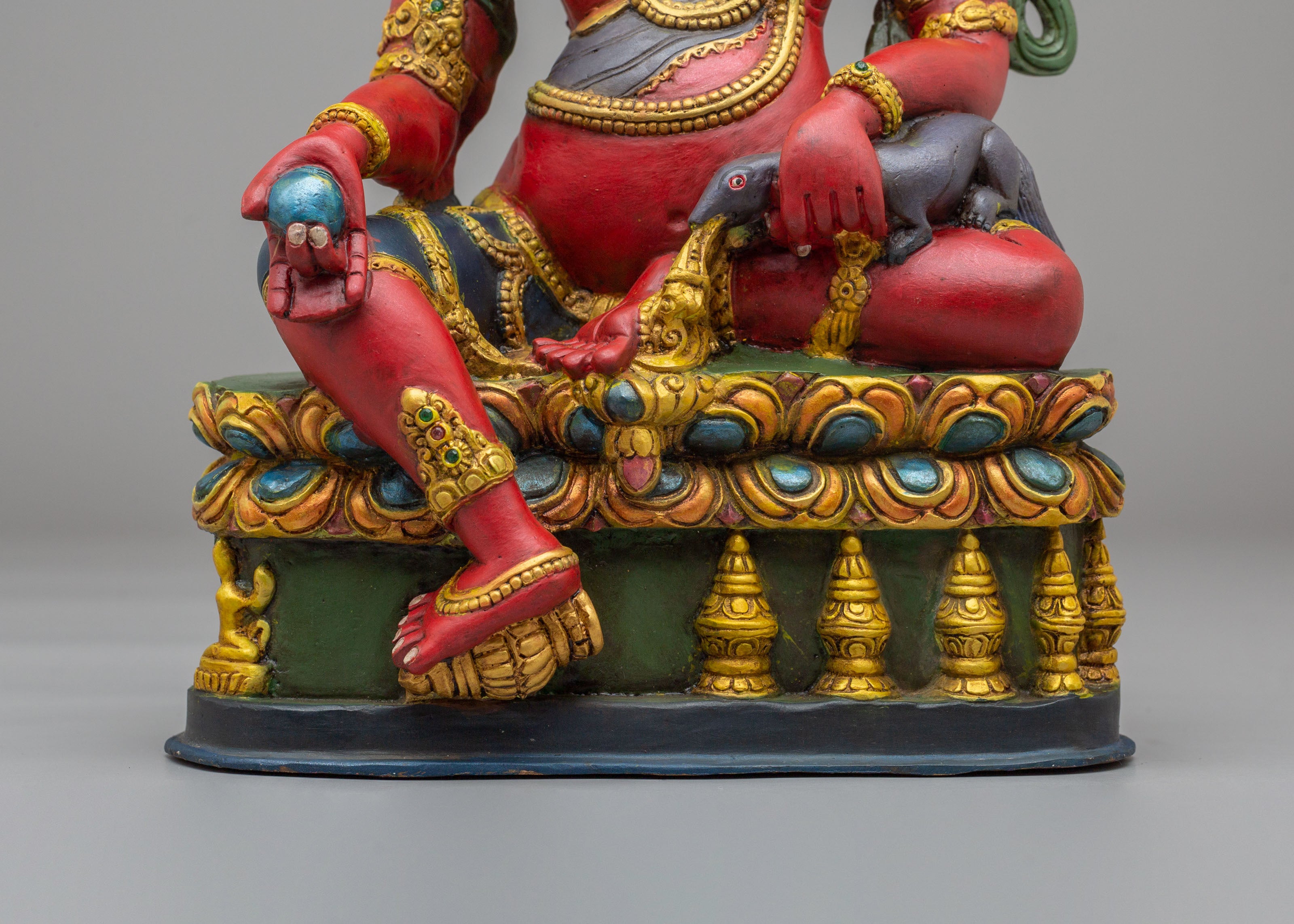 Himalayan Dzambhala Altar Deity Statue | Tibetan Wealth Deity Figurine