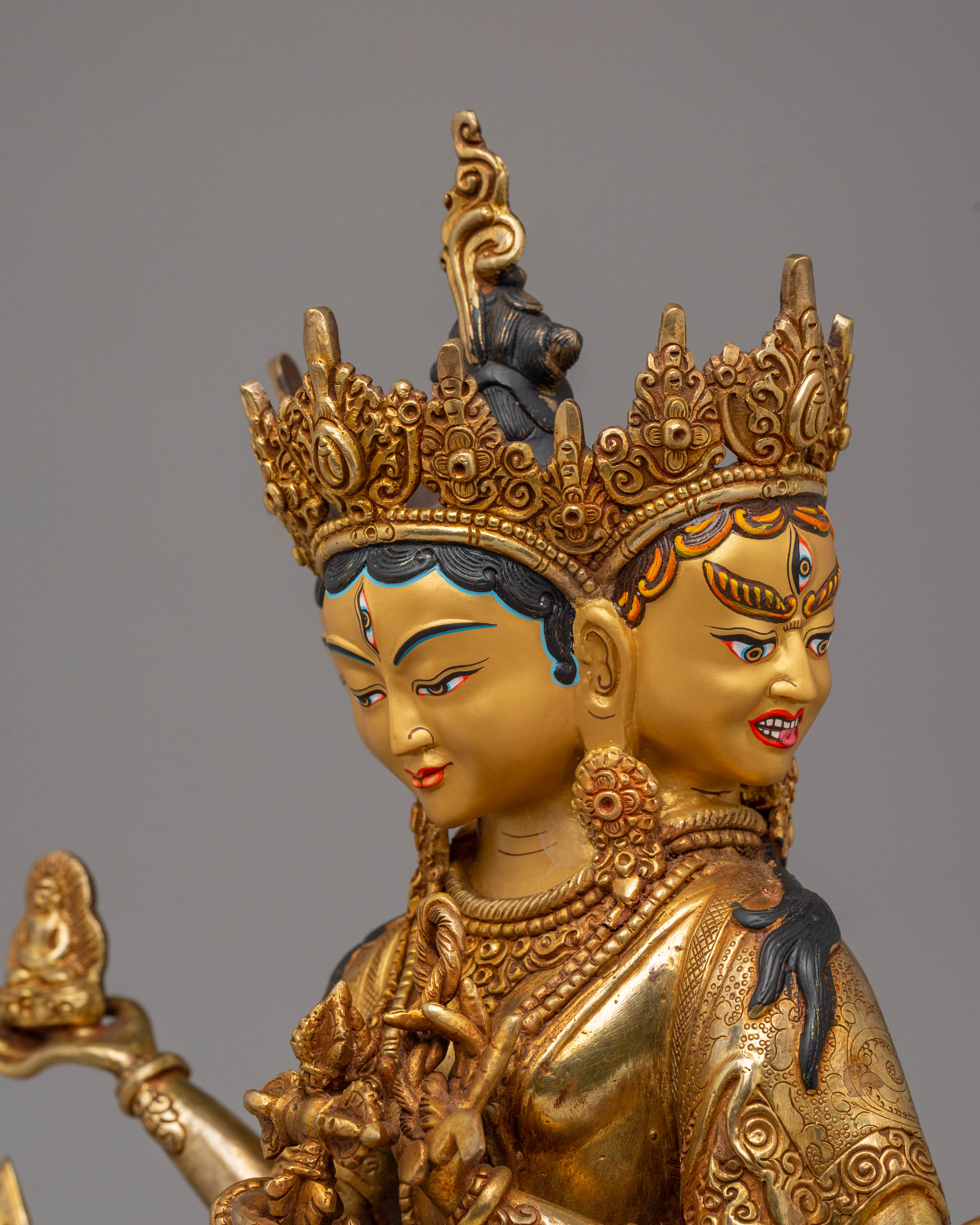 Handmade Golden Namgyalma Statue | Dakini of Longevity