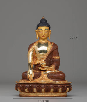 Handcrafted Golden Shakyamuni Buddha Statue | Spiritual Sculpture
