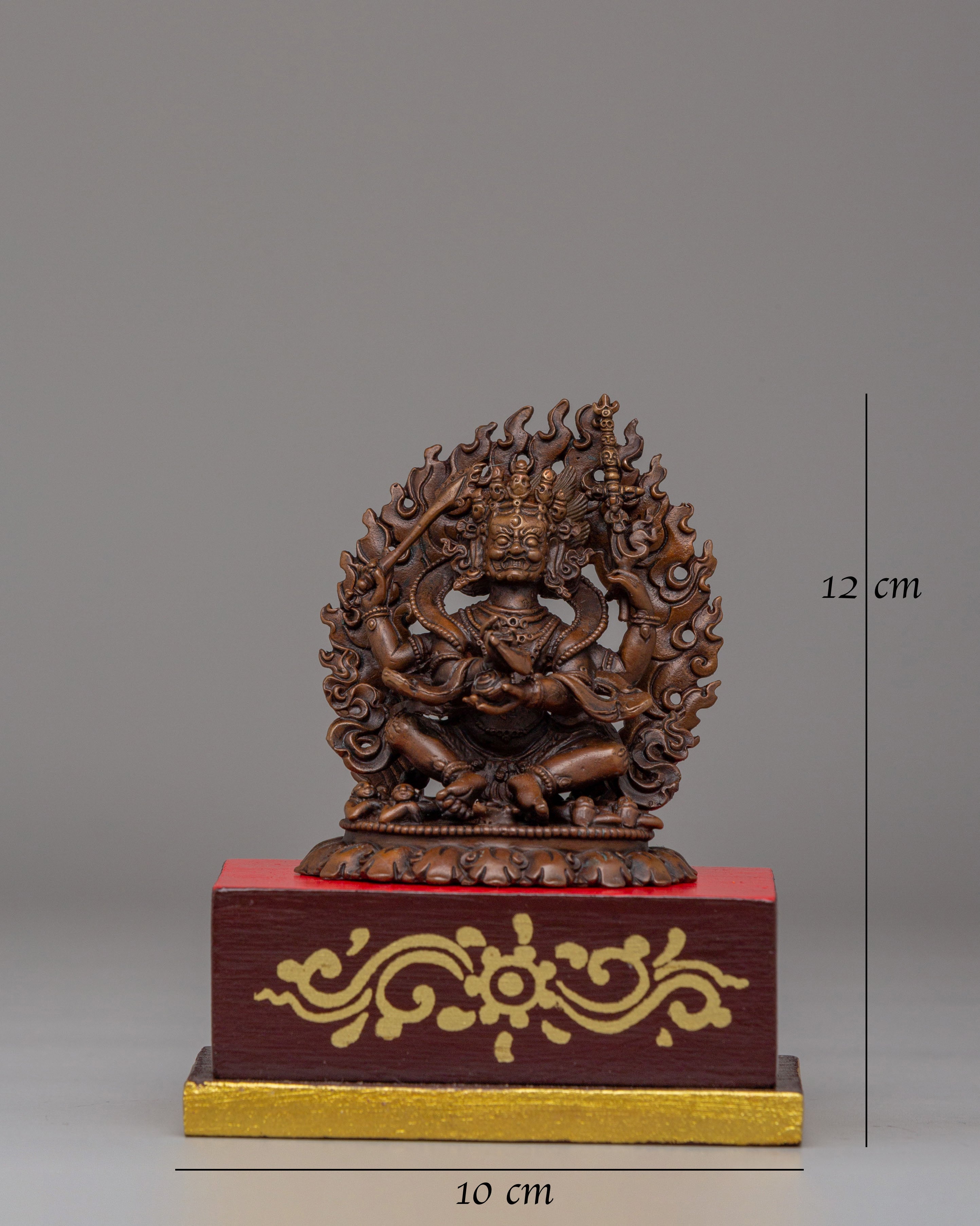 Tibetan Four-Armed Mahakala Statue | Symbolizing Spiritual Protection and Transformation