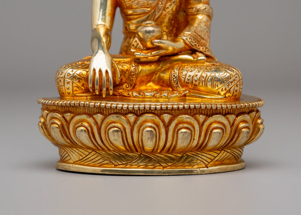 Historical Shakyamuni Buddha Figurine | Traditional Himalayan Artwork