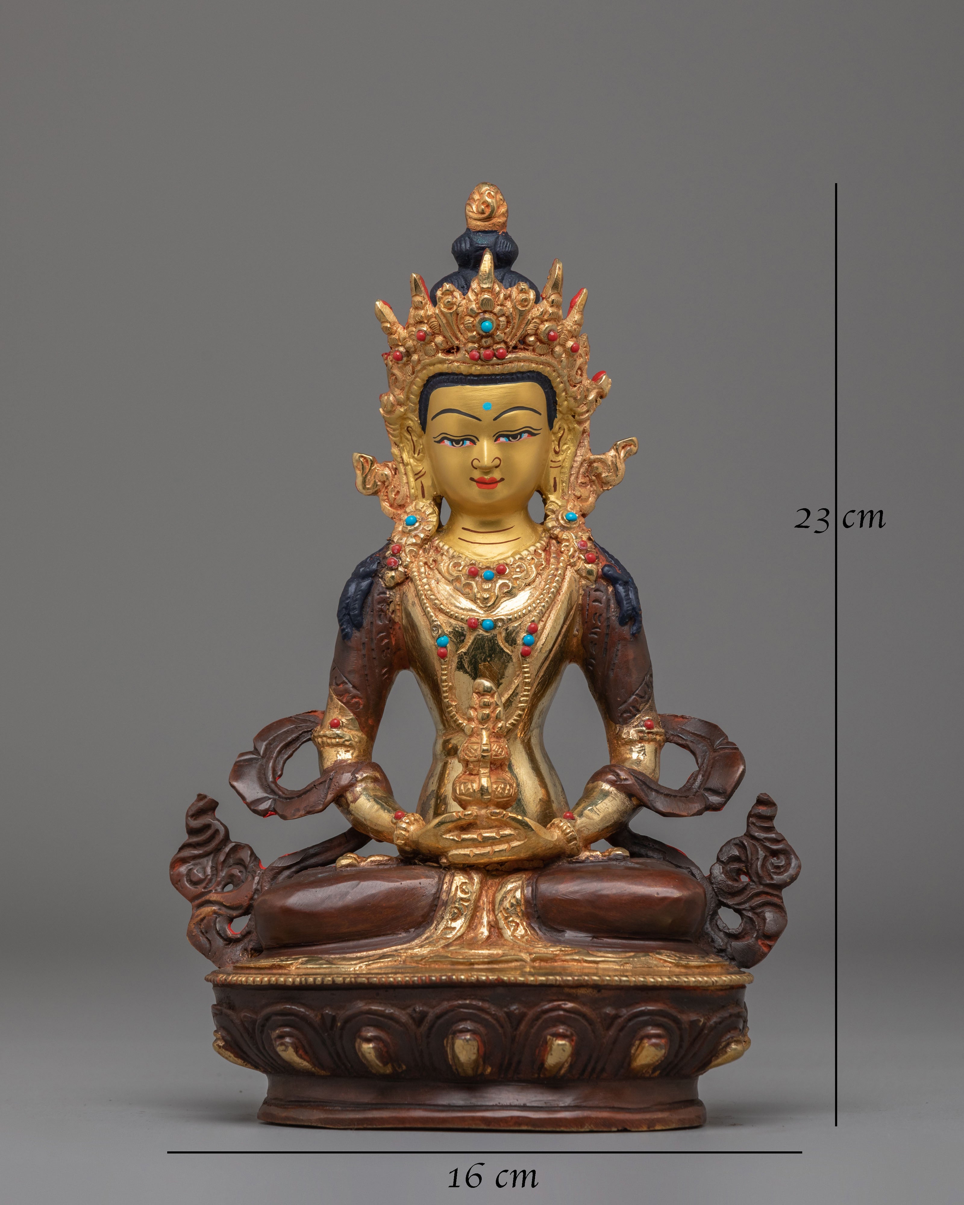 Handmade Long Life Buddha Amitayus Statue | Himalayan Buddhist Sacred Art
