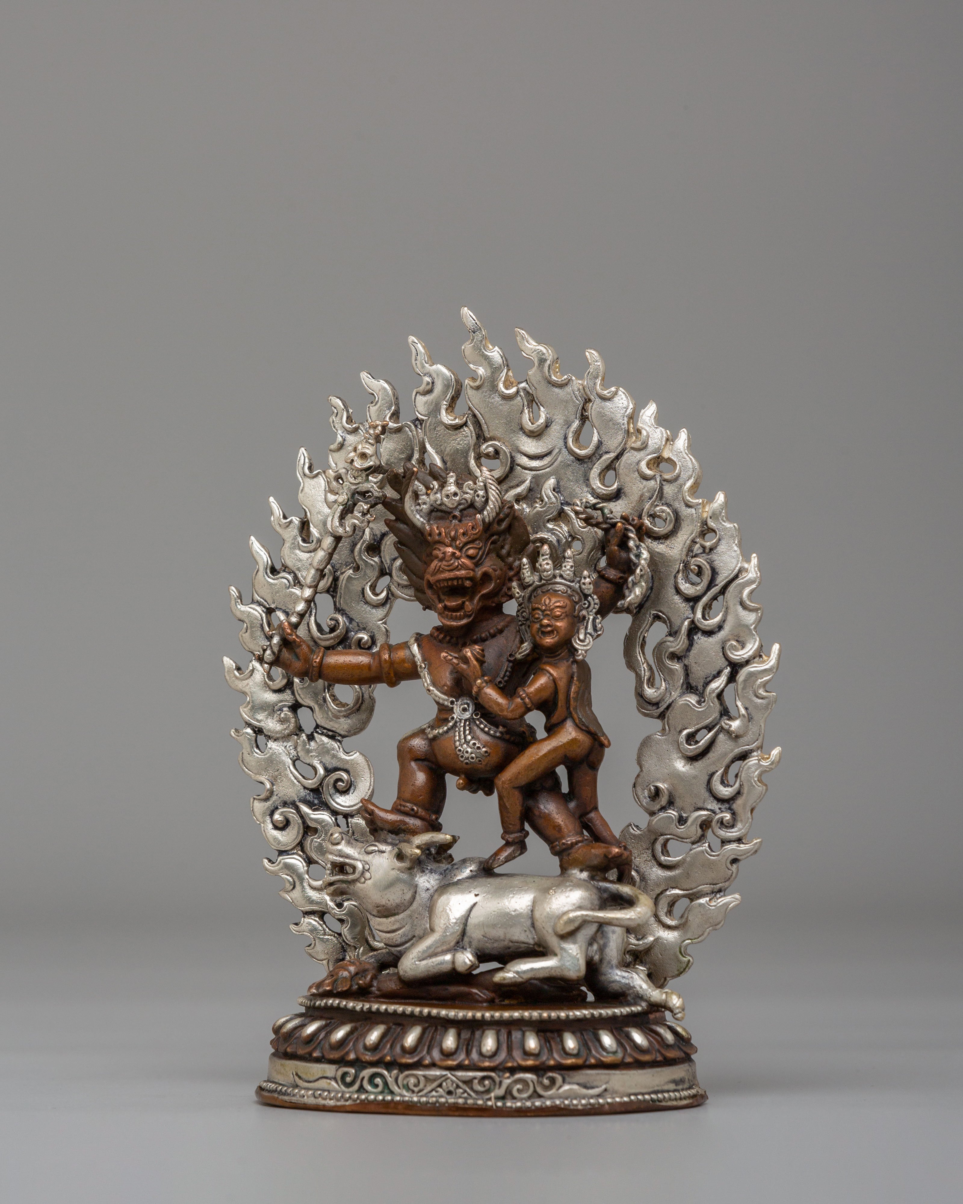 Machine Made Yama Dharmaraja Deity Statue | Guardian of Dharma and Protector of the Law