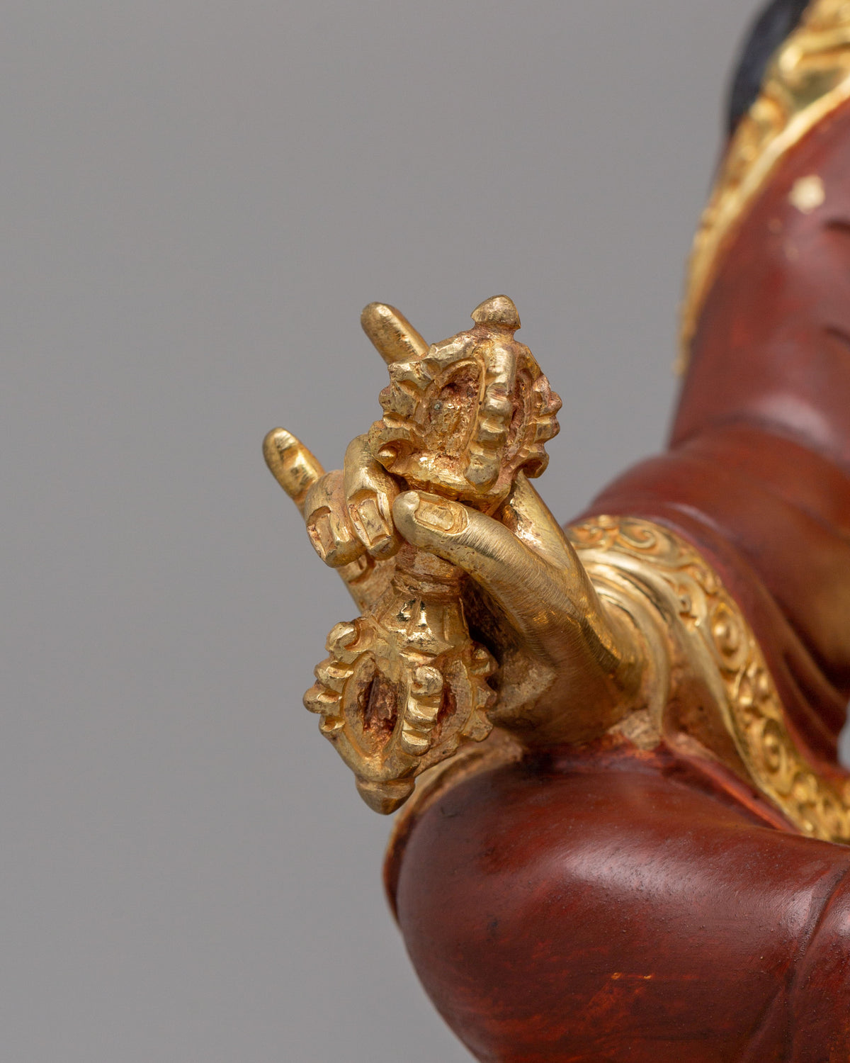 Religious Guru Rinpoche Handcrafted Statue | Tibetan Padmasambhava Figure