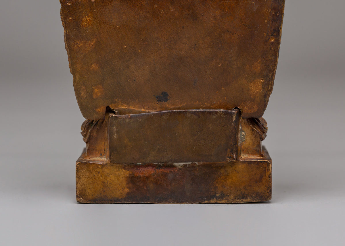 Standing Lokeshwor Statue for Meditation | Antique Copper Buddhist Sculpture
