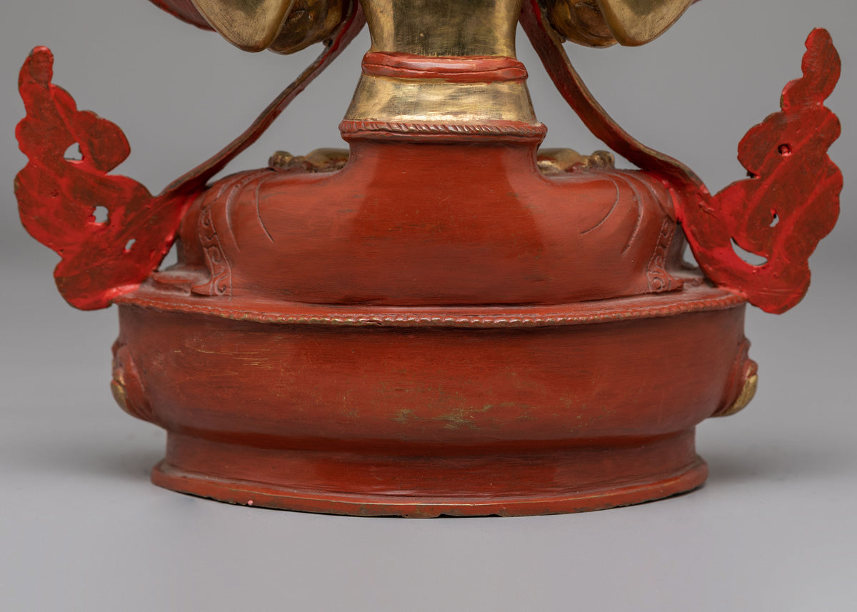 Chenrezig Avalokiteshvara Sculpture | Handcrafted Tibetan Buddha Statue