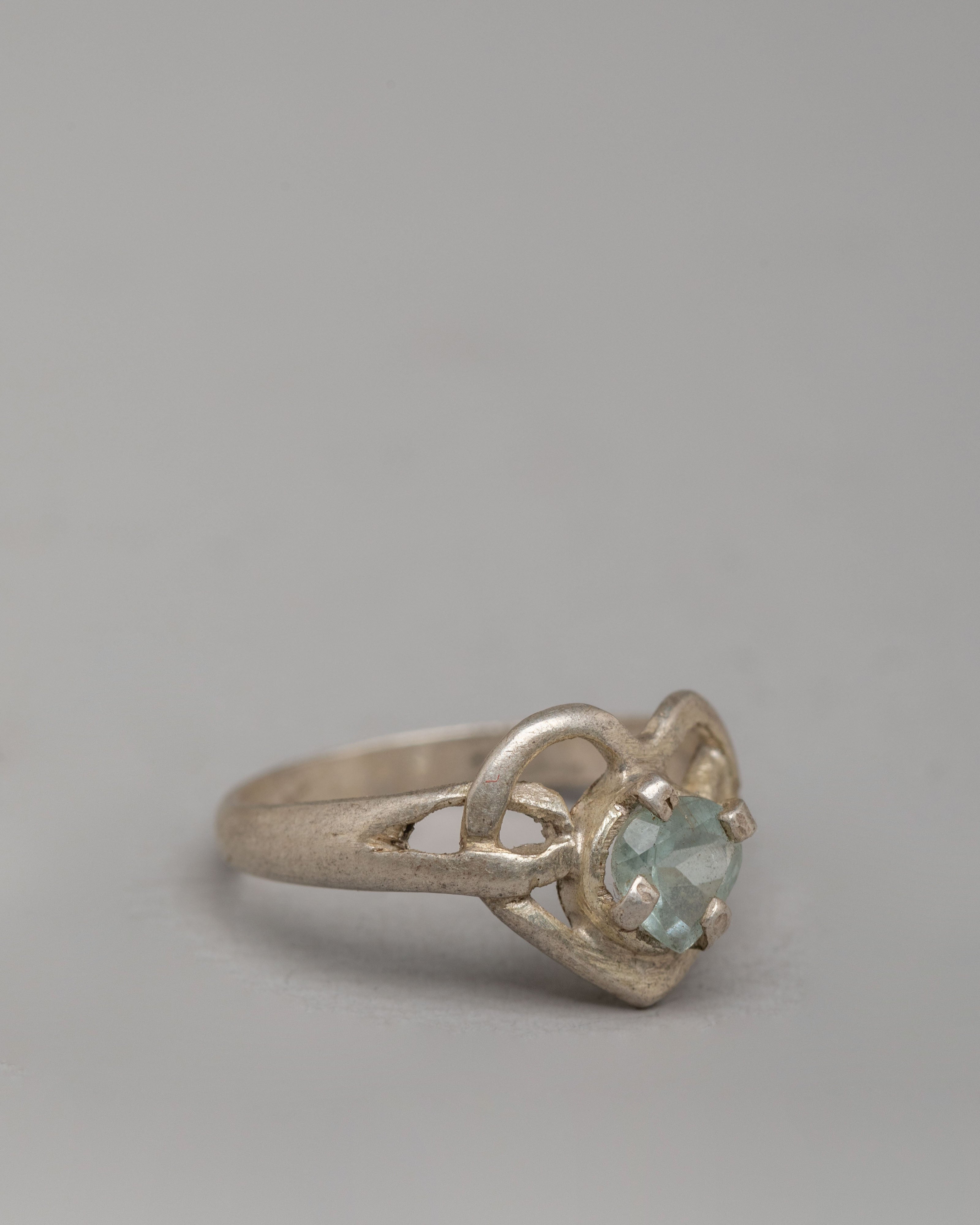 Himalayan Art Ring | Natural Zircon Silver Ring