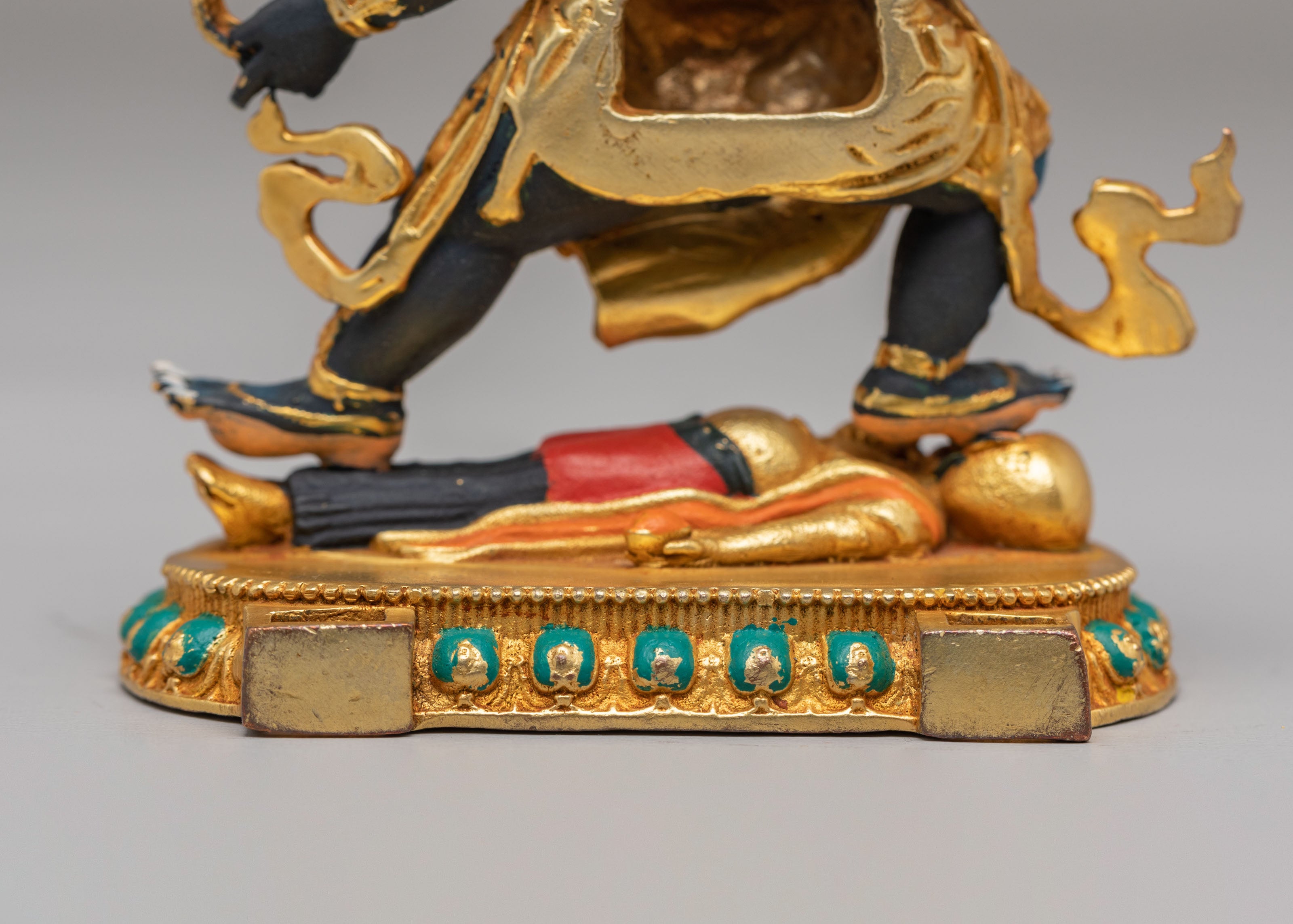Buddhist Six-Armed Mahakala Statue | Tibetan Protector Deity Artwork