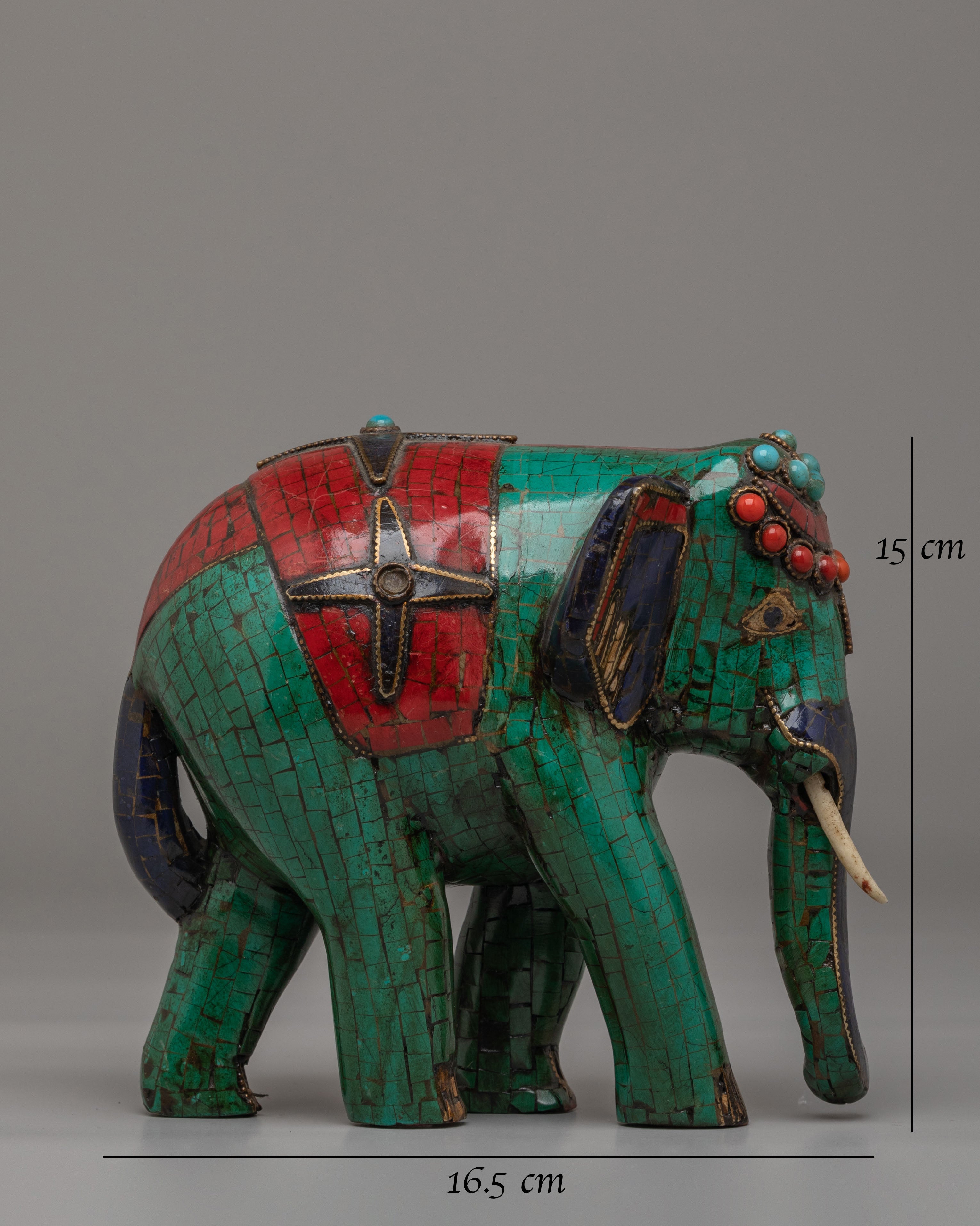 Tibetan Elephant for Decor | Sacred Art Piece for Meditation