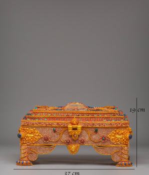 Himalayan Buddhist Treasure Box | Handcrafted Tibetan Decor