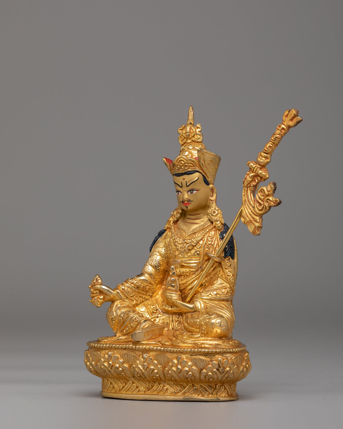 Handmade Altar Guru Rinpoche Statue | Tibetan Padmasambhava Art