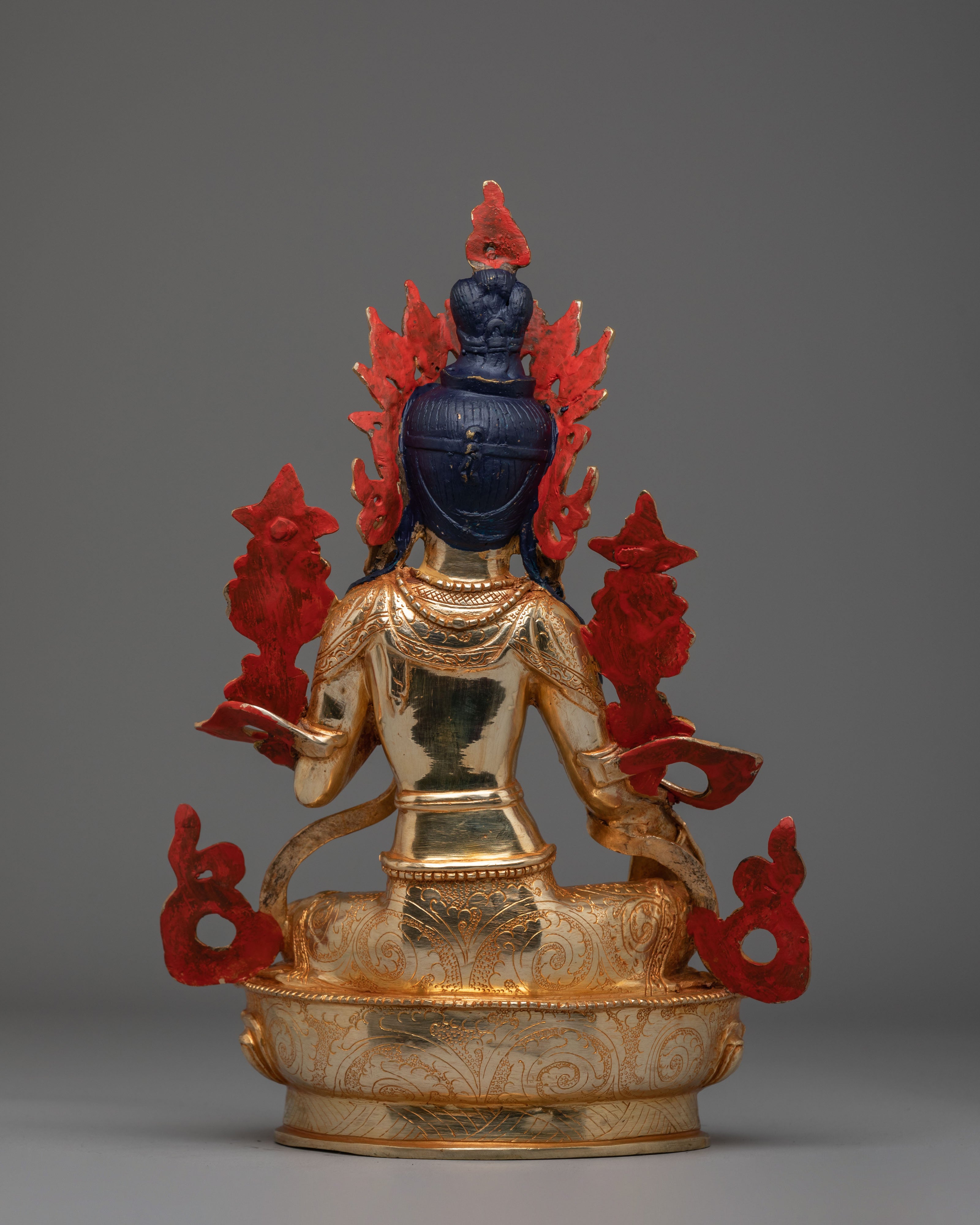 Handmade Green Tara Deity Sculpture | Tibetan Goddess of Compassion