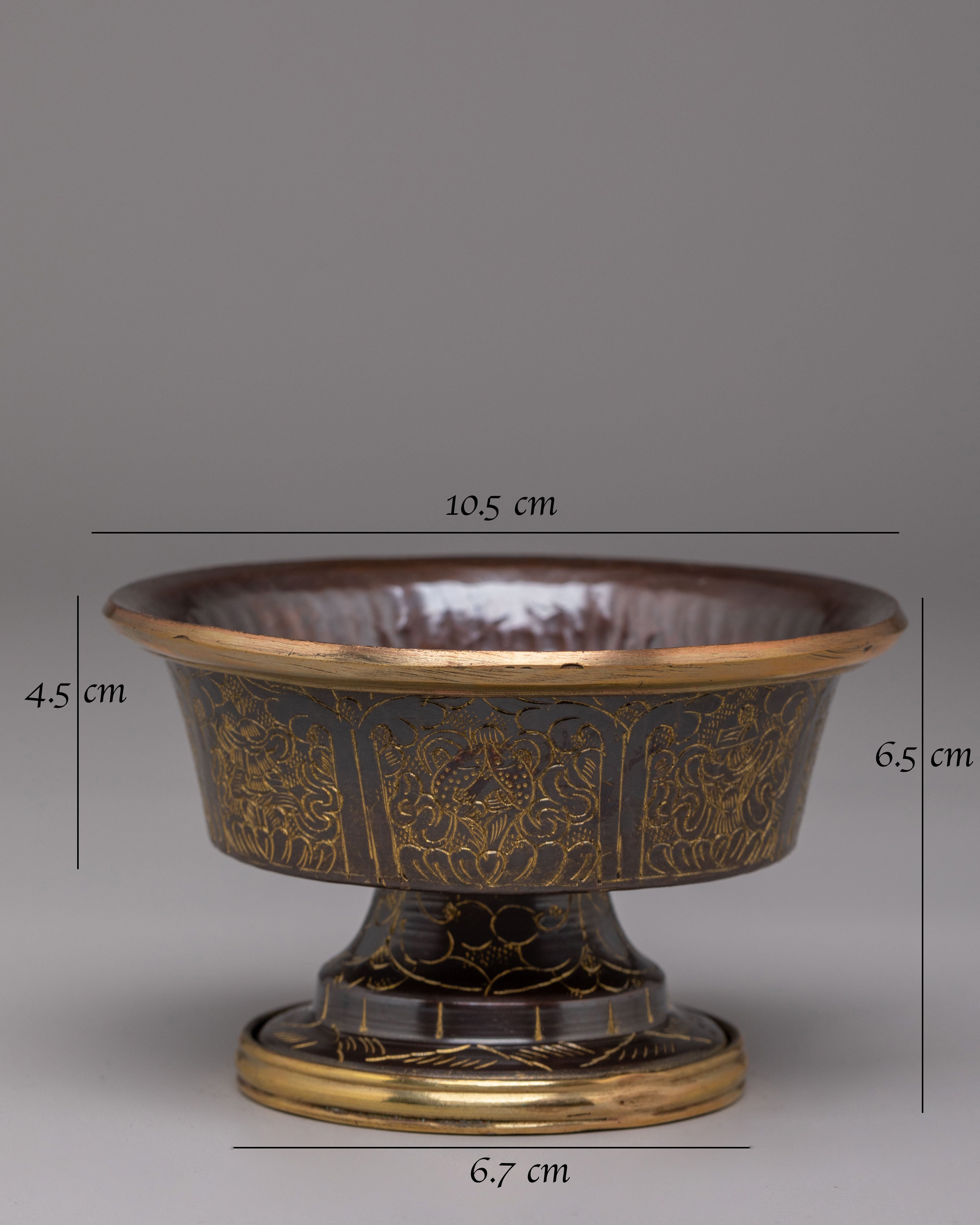 Ritual Offering Bowls Set | Handcrafted Tibetan Ritual Bowls