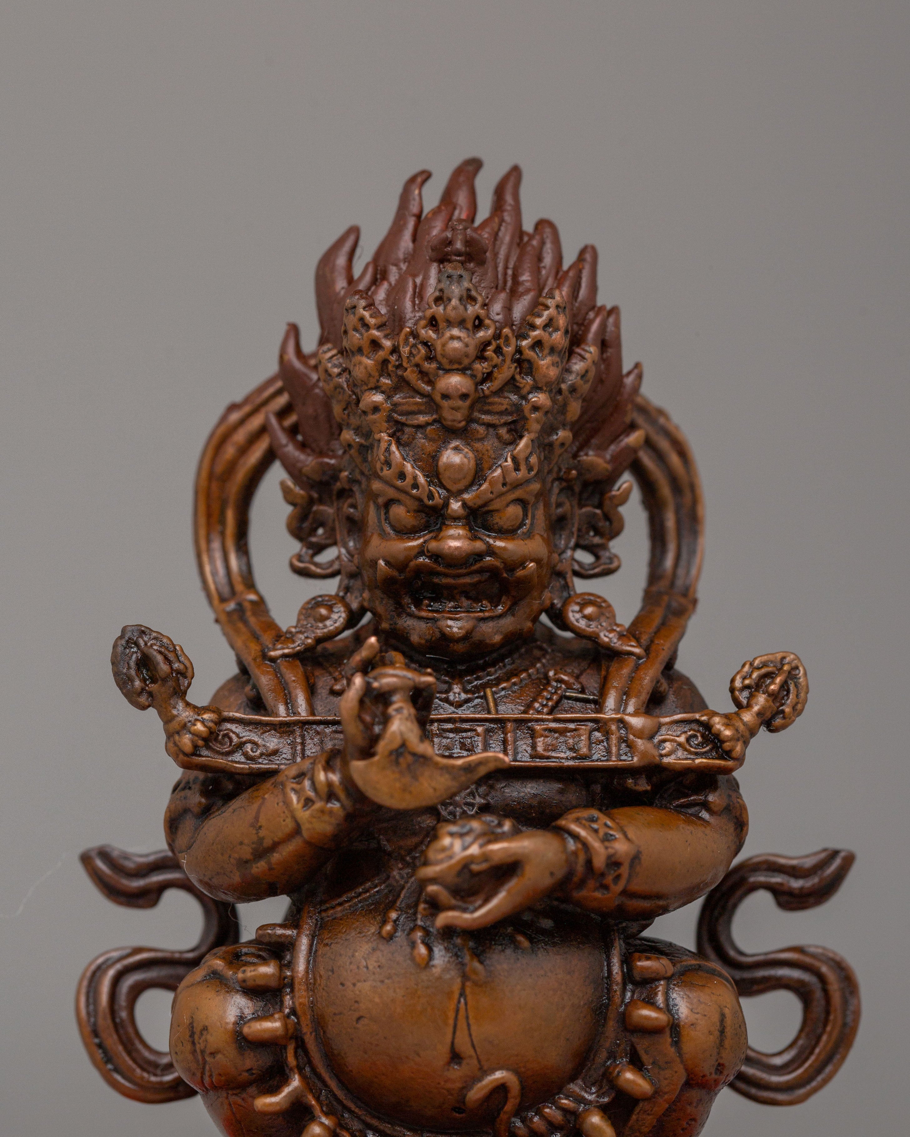 Shakya Mahakala Deity Statue | Tibetan Buddhist Protector Sculpture