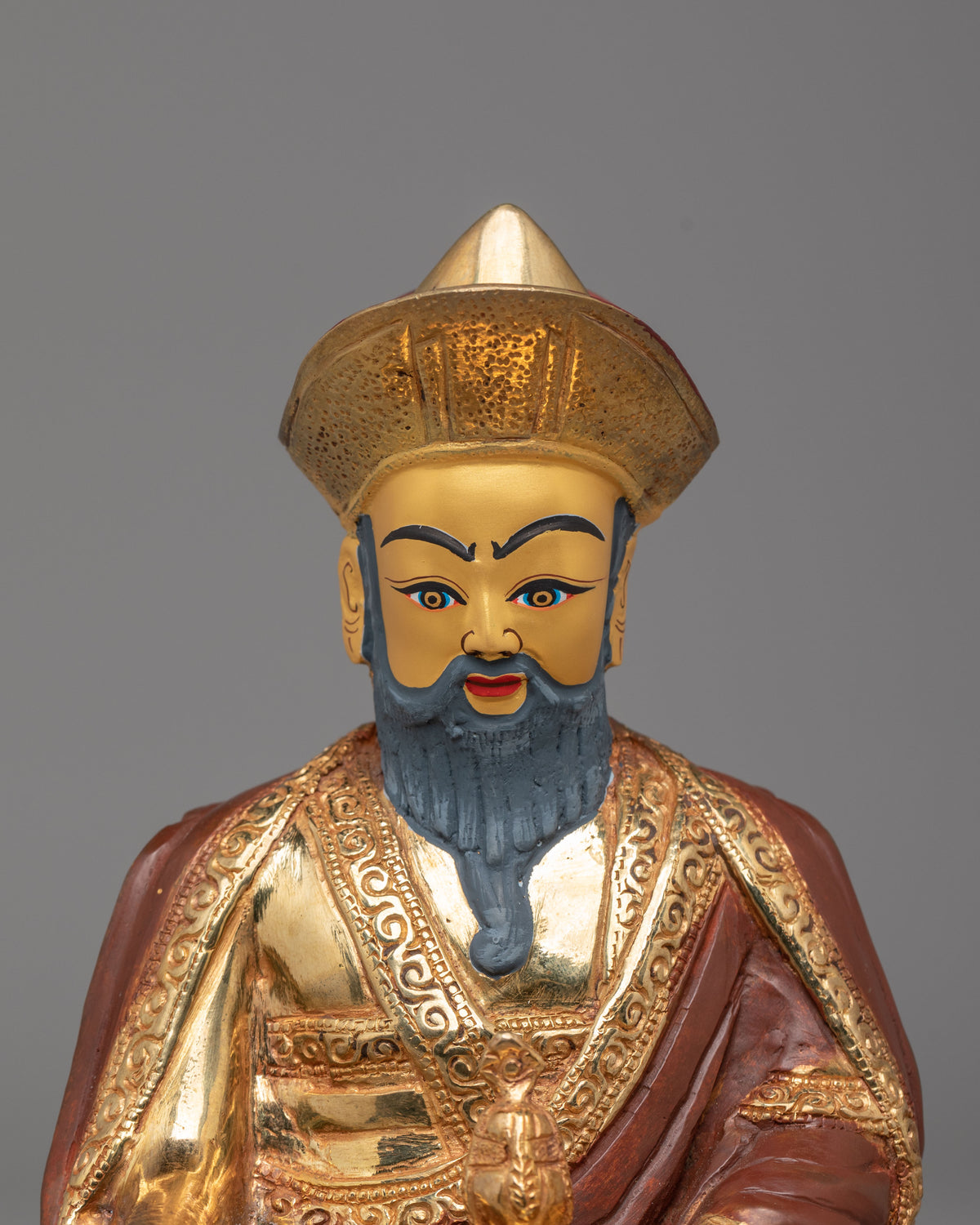 Tibetan Sacred Guru Shapdum Statue | Handcrafted Copper Art