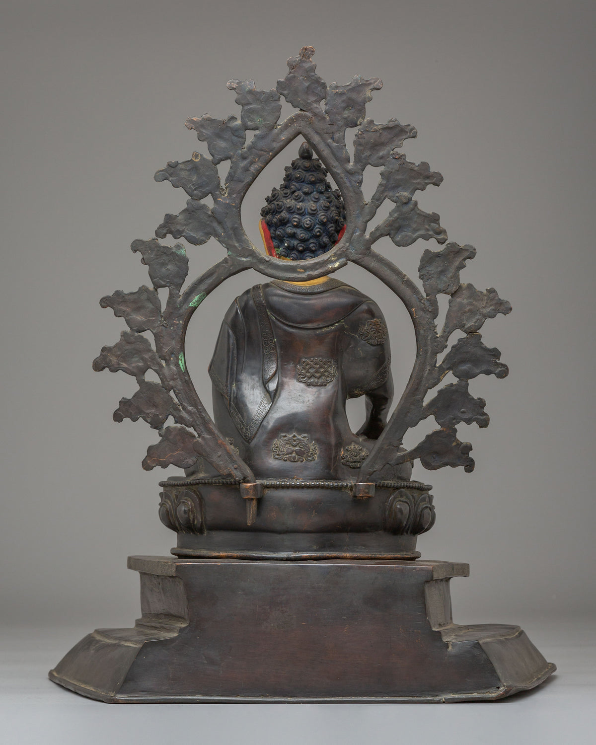 Gautama Buddha Buddhist Sculpture | 50 Year Old Oxidized Copper Statue
