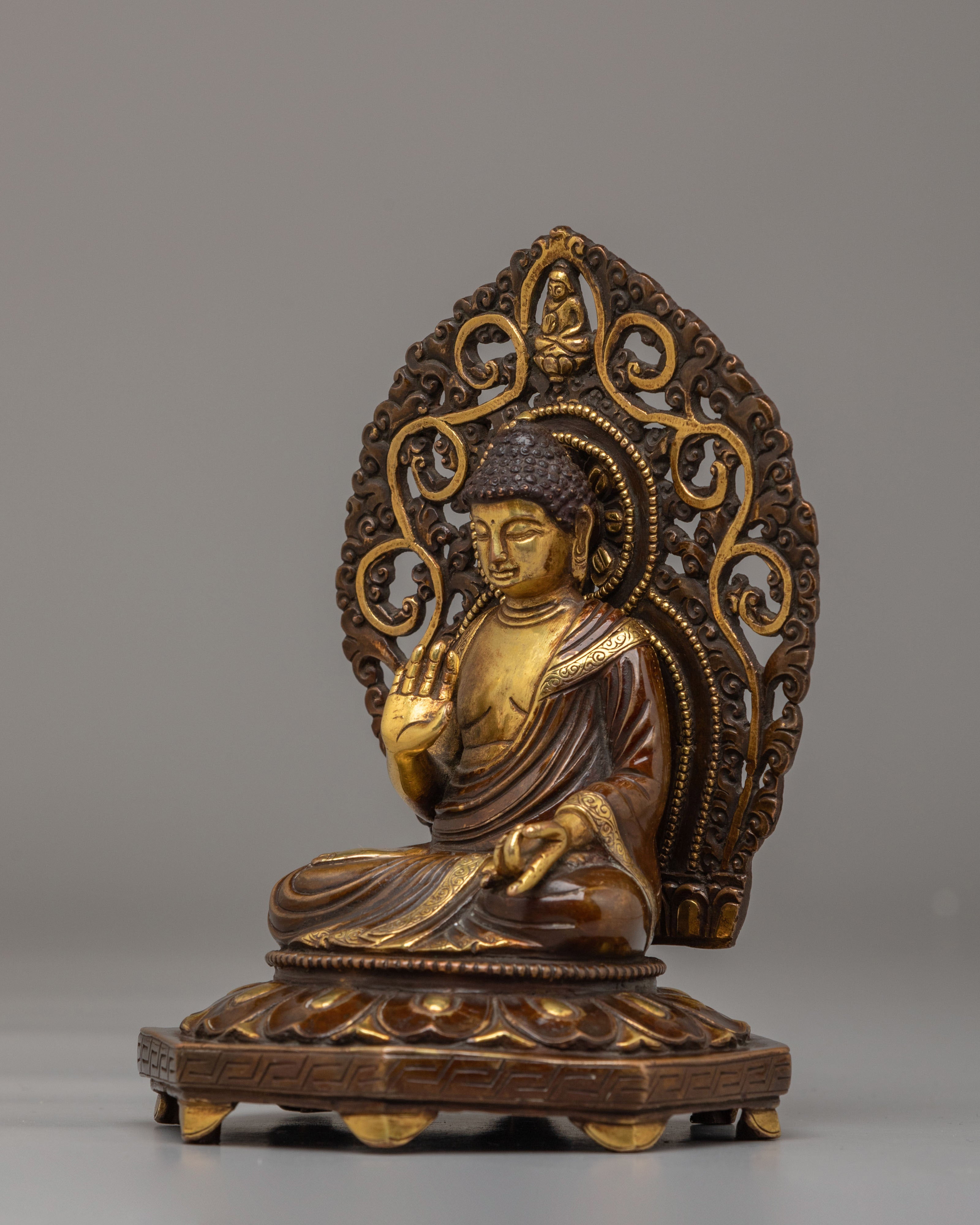 Buddha on Throne Statue | Handmade Decorative Artwork