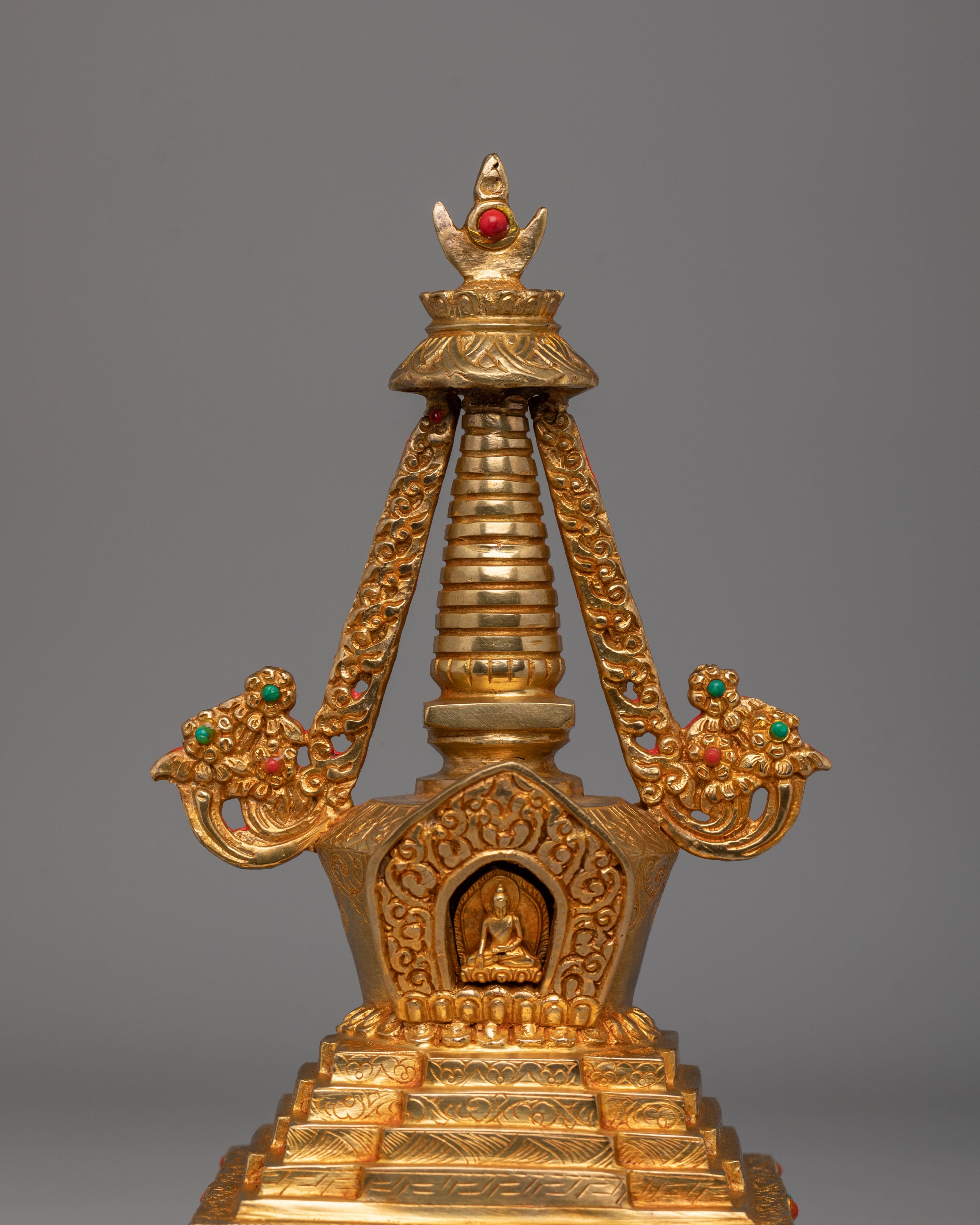 Buddhist Stupa of Great Miracles | Handcrafted Buddhist Shrine