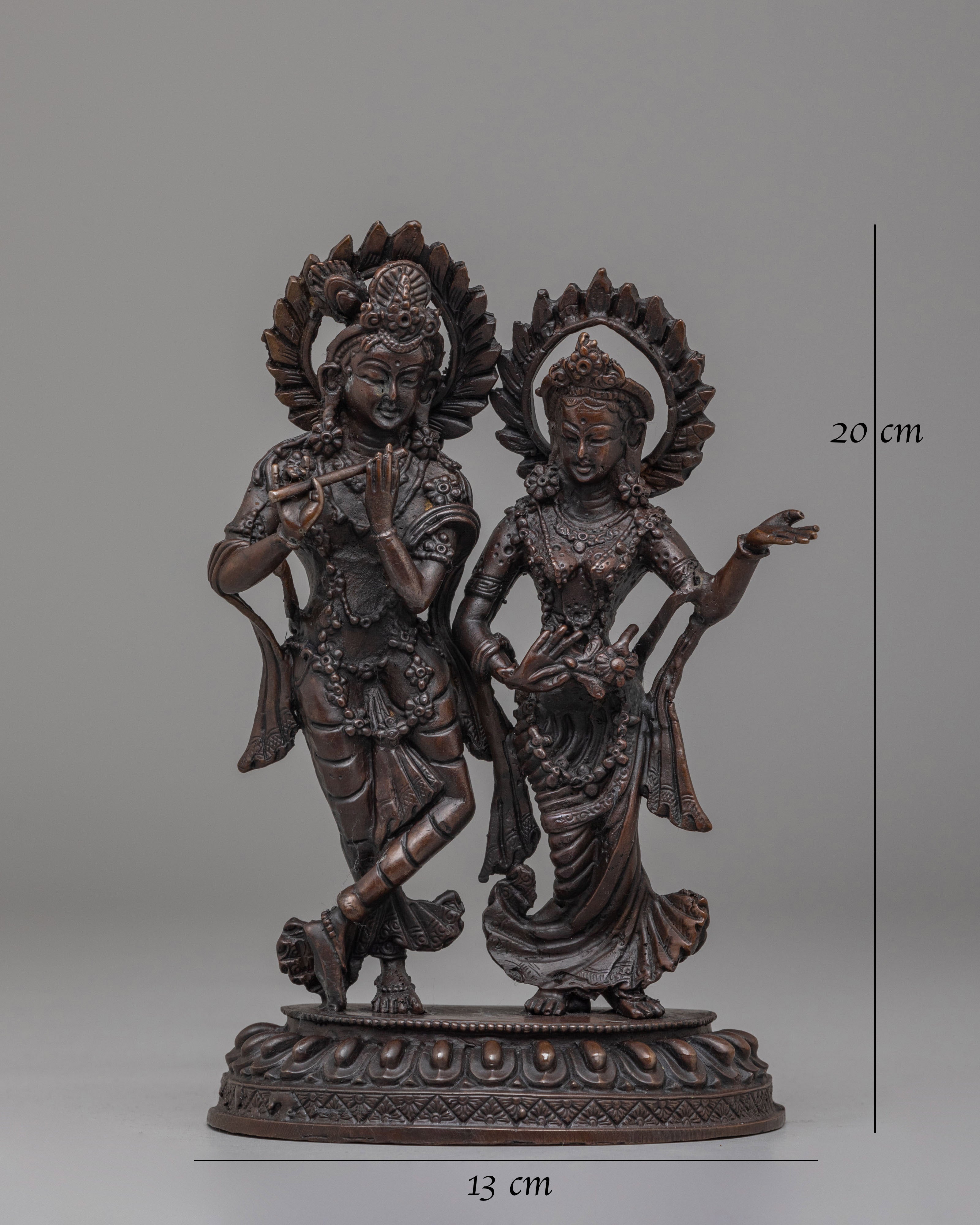 Sacred Radha Krishna Sculpture | Sacred Hindu Deity Art