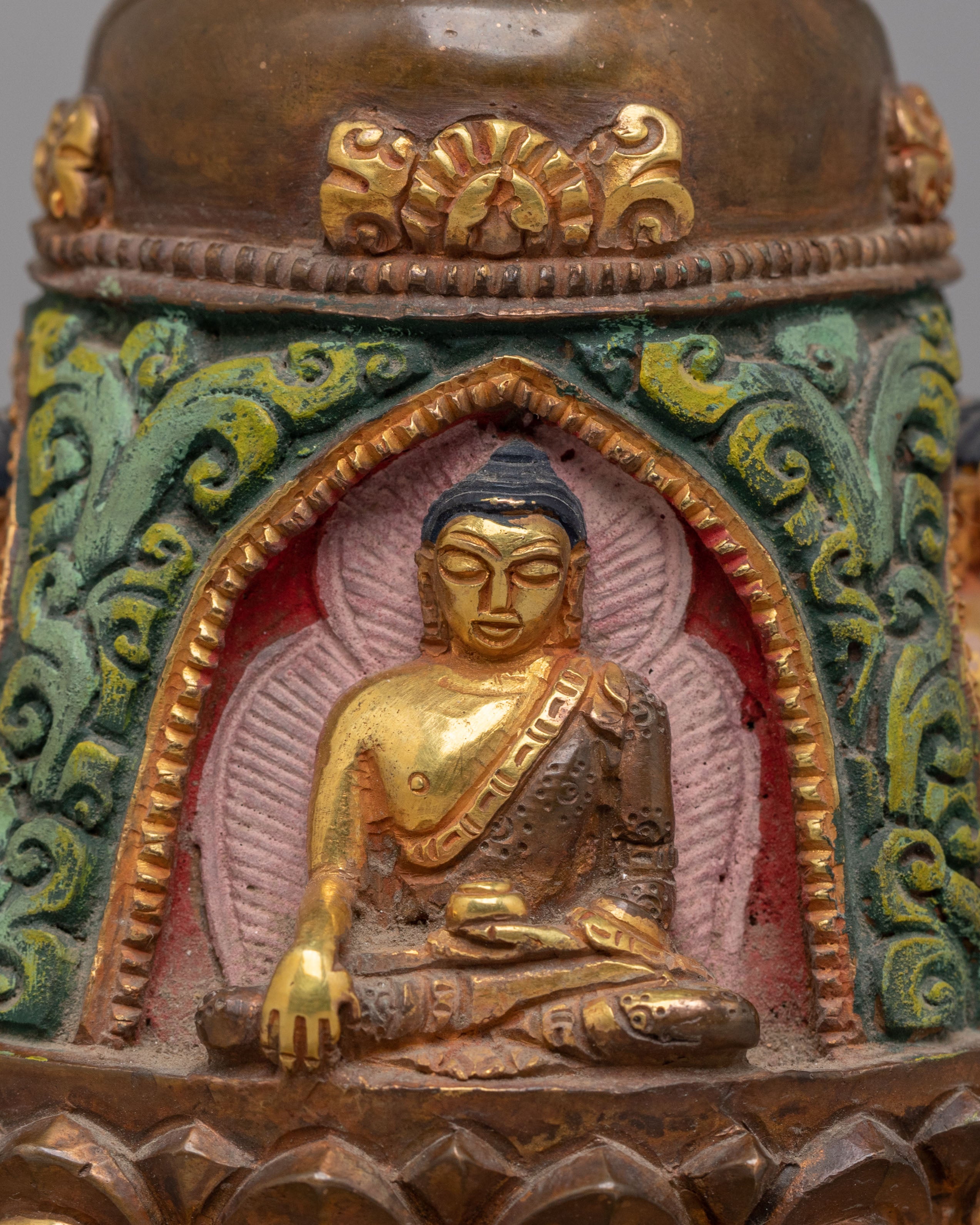 Ritual Stupa With Buddha Deities | Symbol Of Peace And Enlightenment