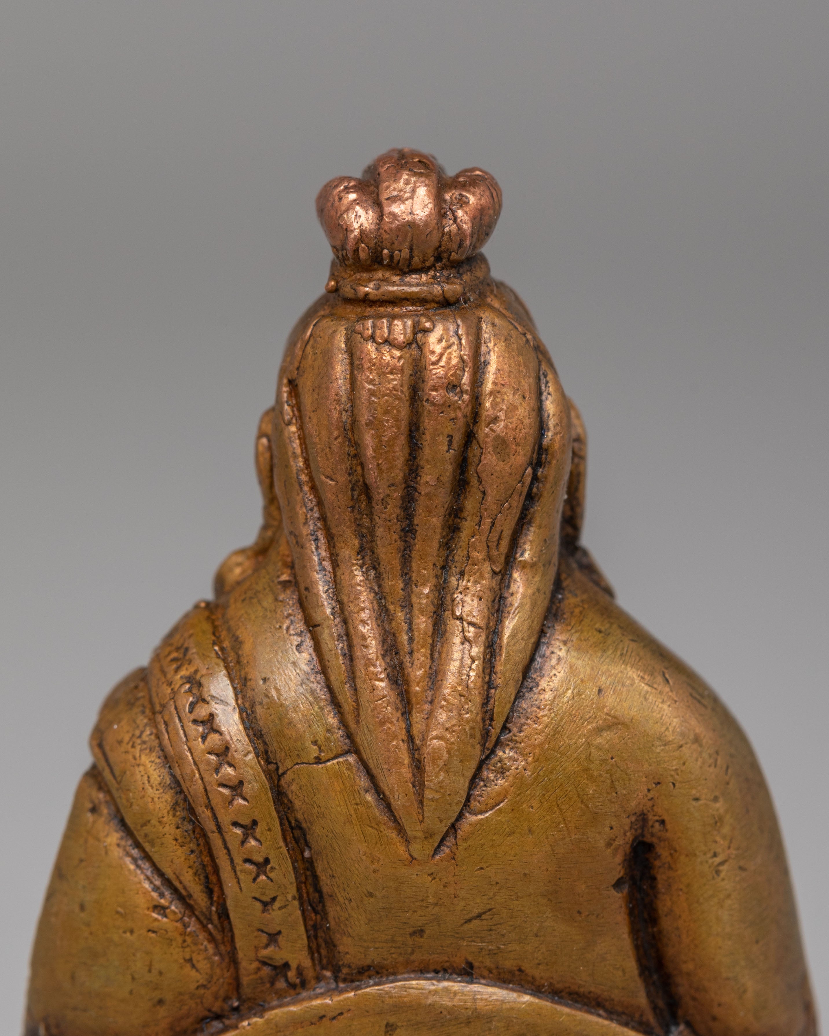 Handcrafted Marpha Yogi Statue | Oxidized Copper Tibetan Art