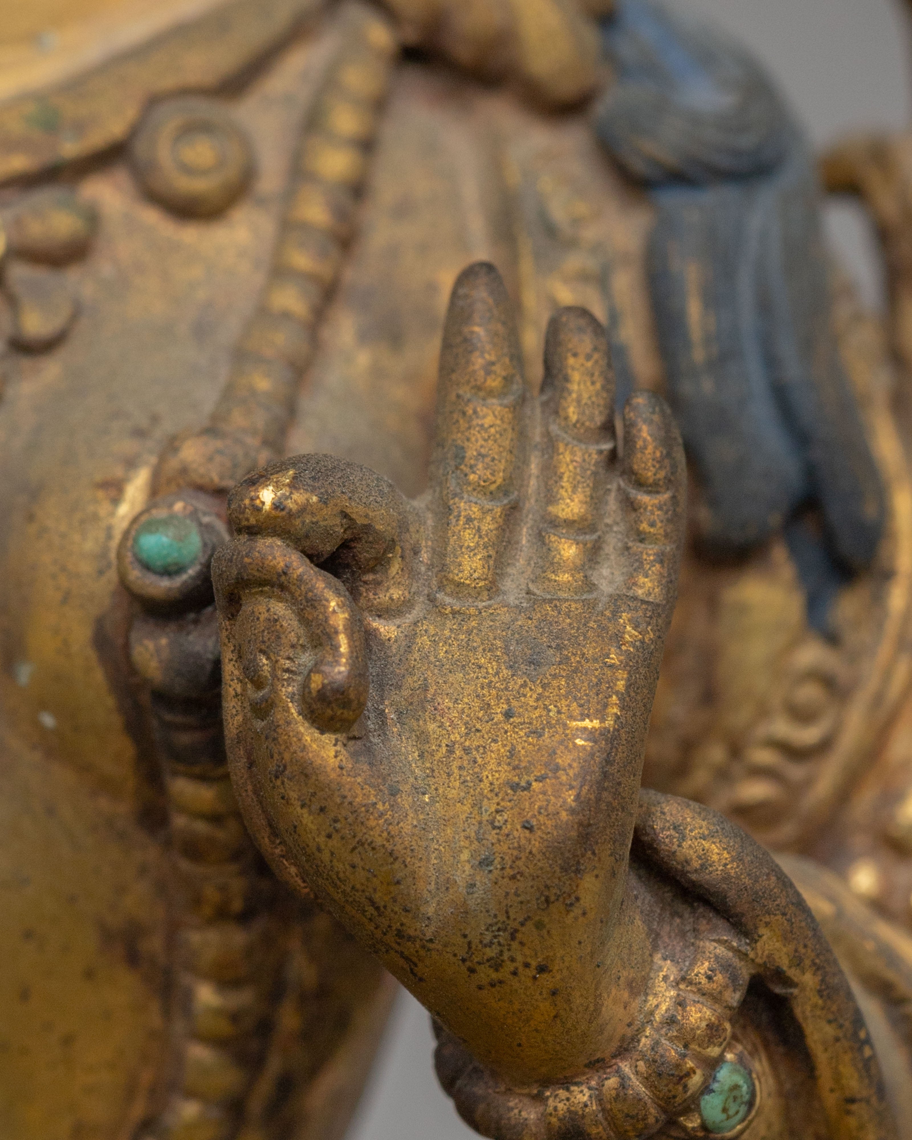 Himalayan Green Tara Altar Statue | Handmade Figurine for Spiritual Decor