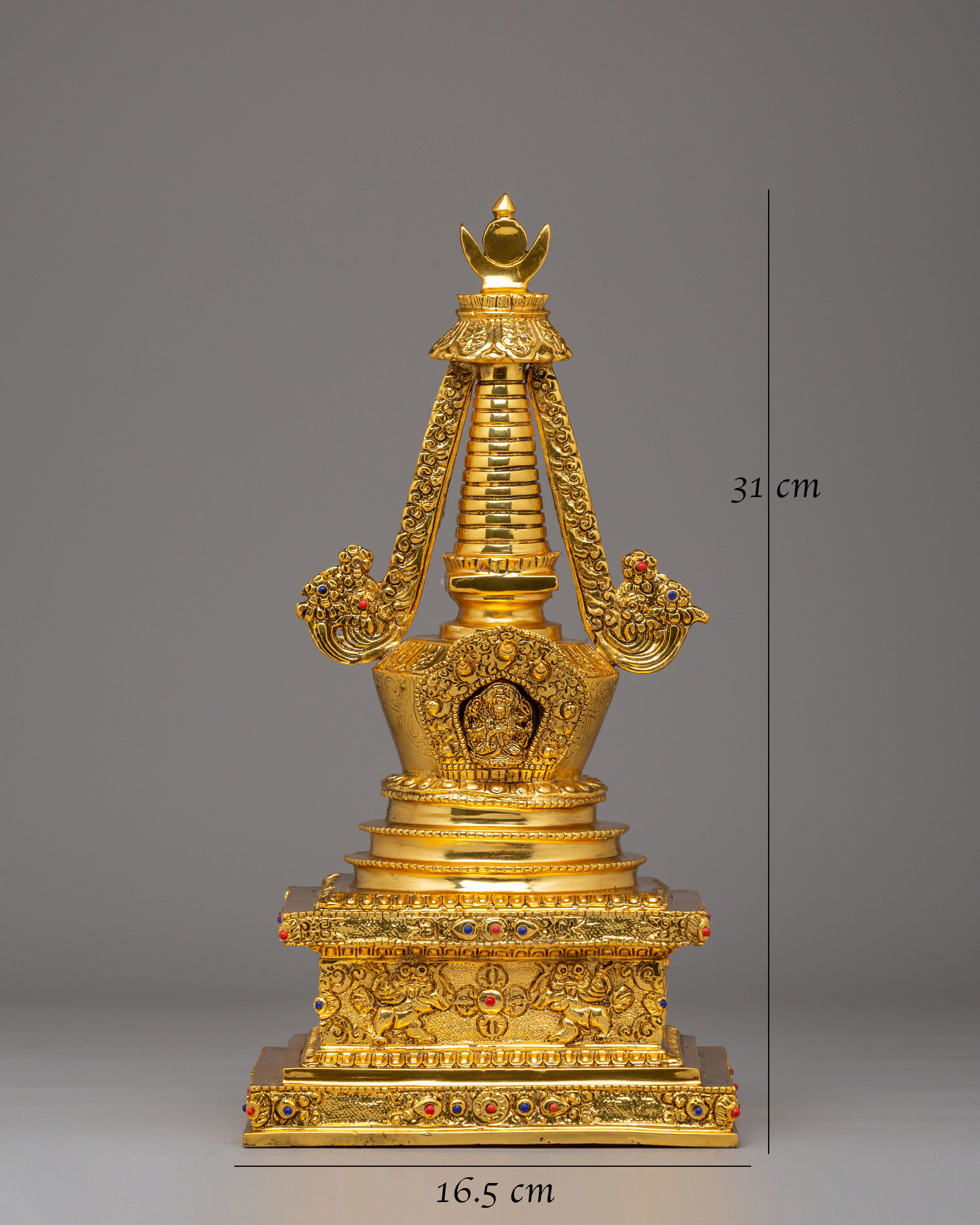 Spiritual Namgyal Chorten Stupa | Tibetan Copper Stupa for Spiritual Practice