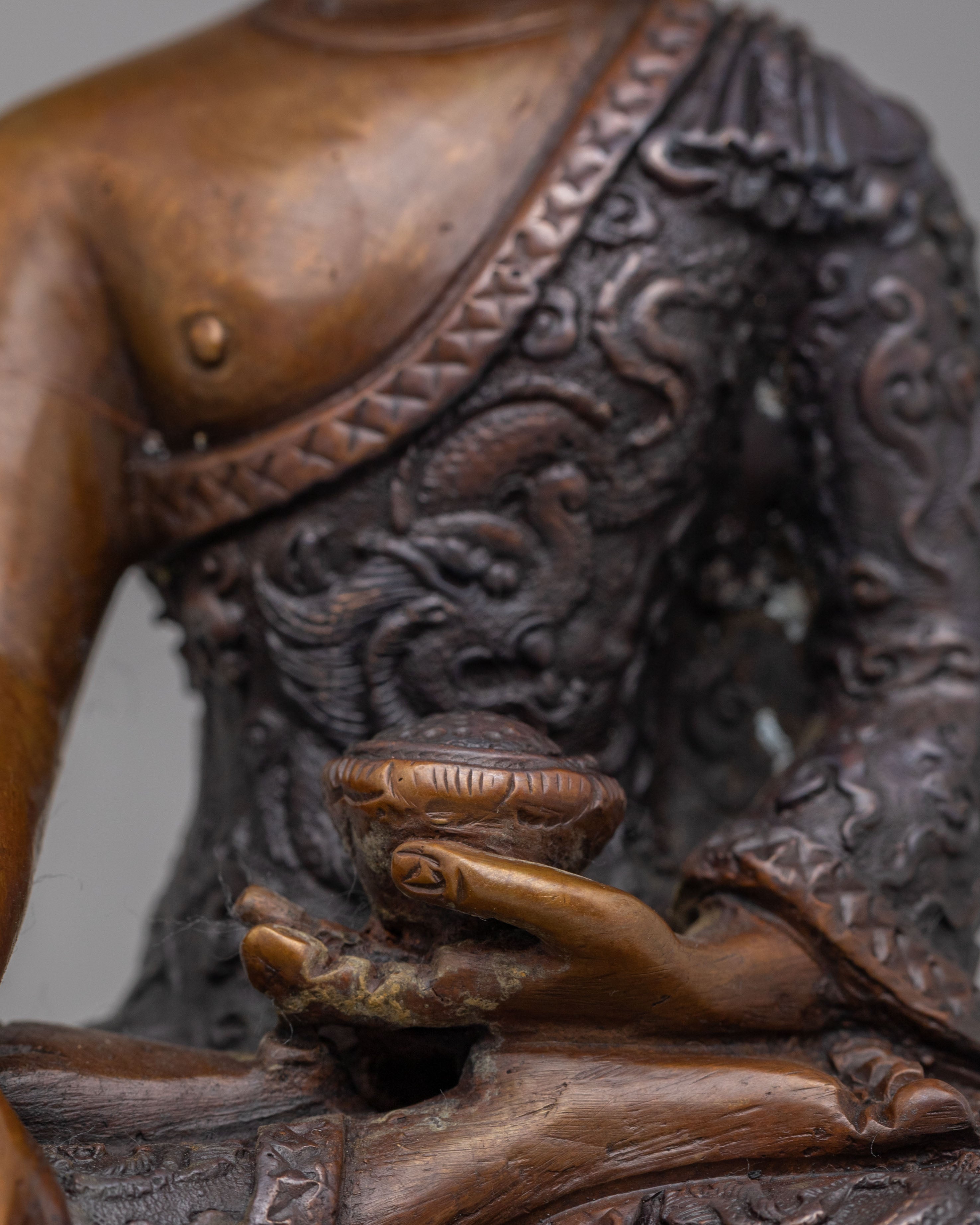 Shakyamuni Buddha Statue for Devotion | Handcrafted Oxidized Copper Art