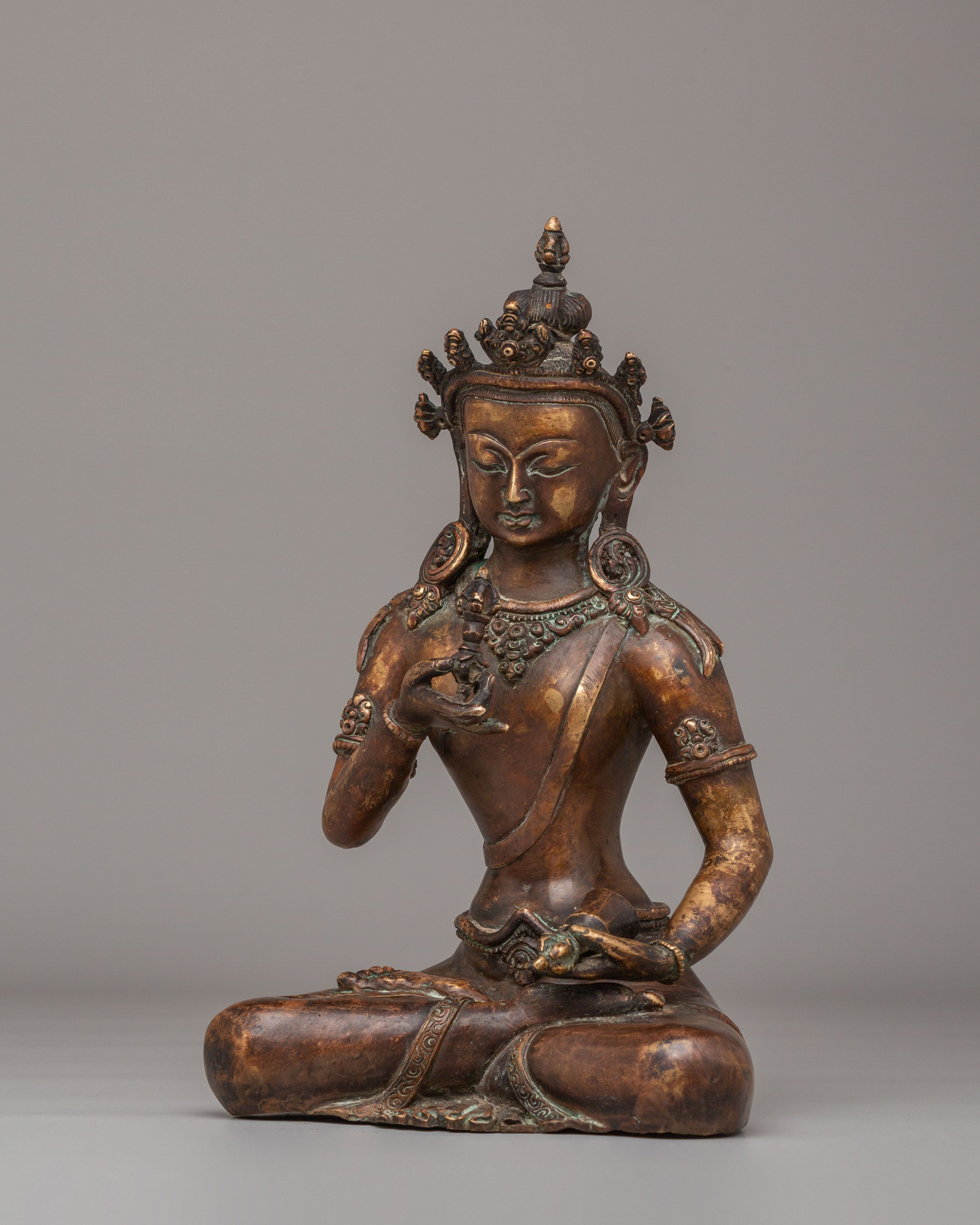 Vajrasattva Spiritual Deity Statue | Buddhist Figurine for Meditation and Healing