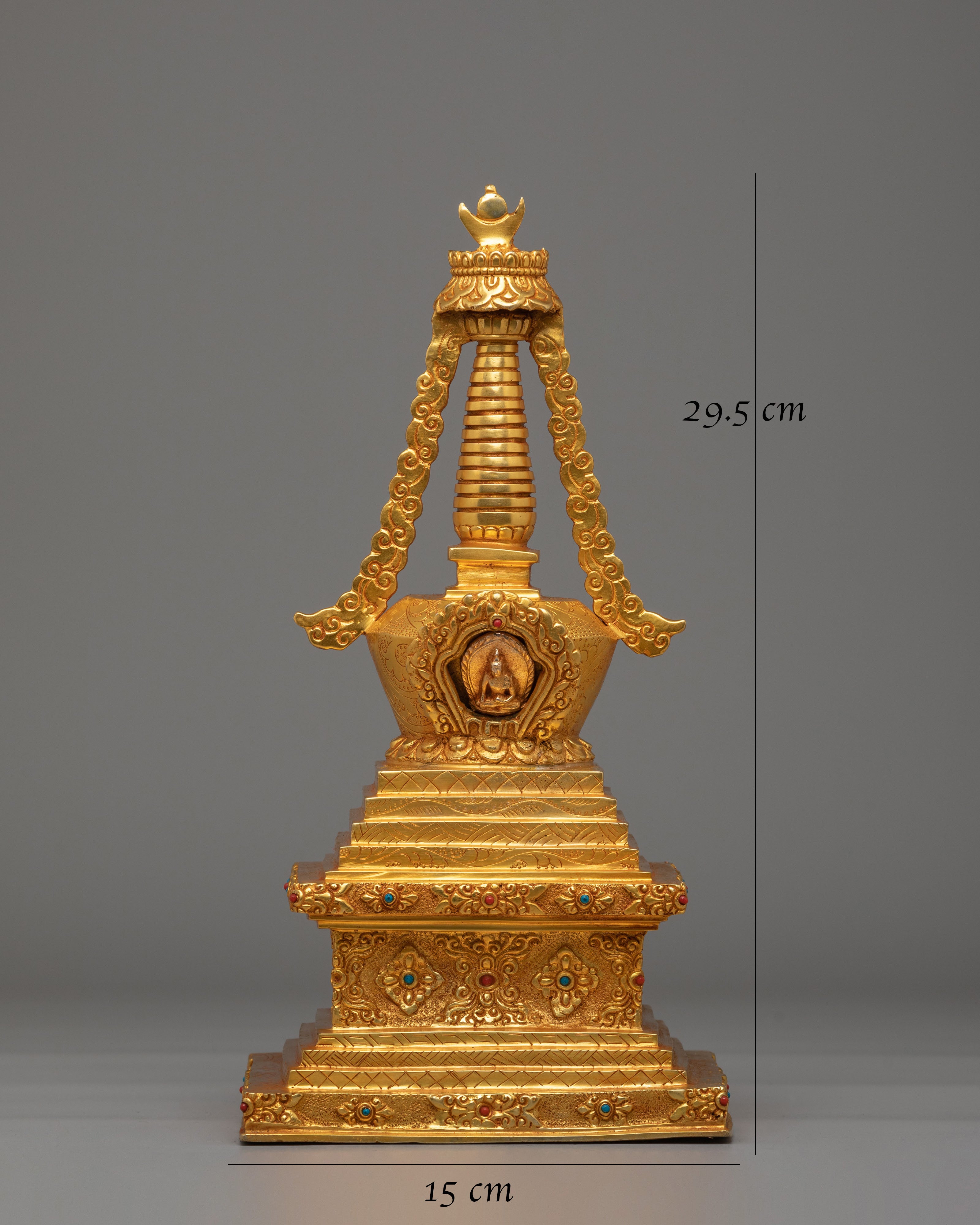 Handcrafted Enlightenment Stupa | Spiritual Home Decor