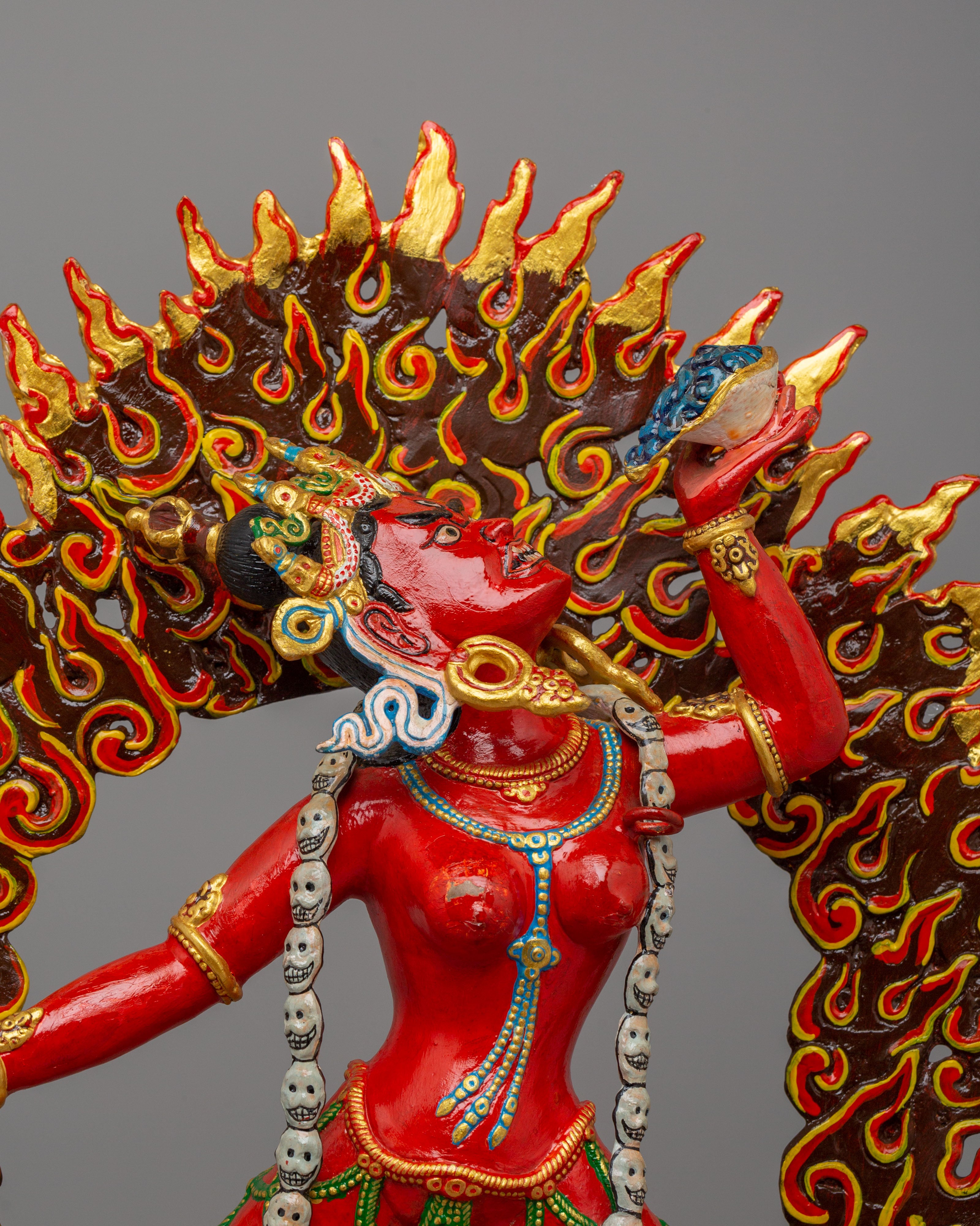 Tibetan Vajrayogini Dakini Sculpture | Vajrayana Female Deity Statue
