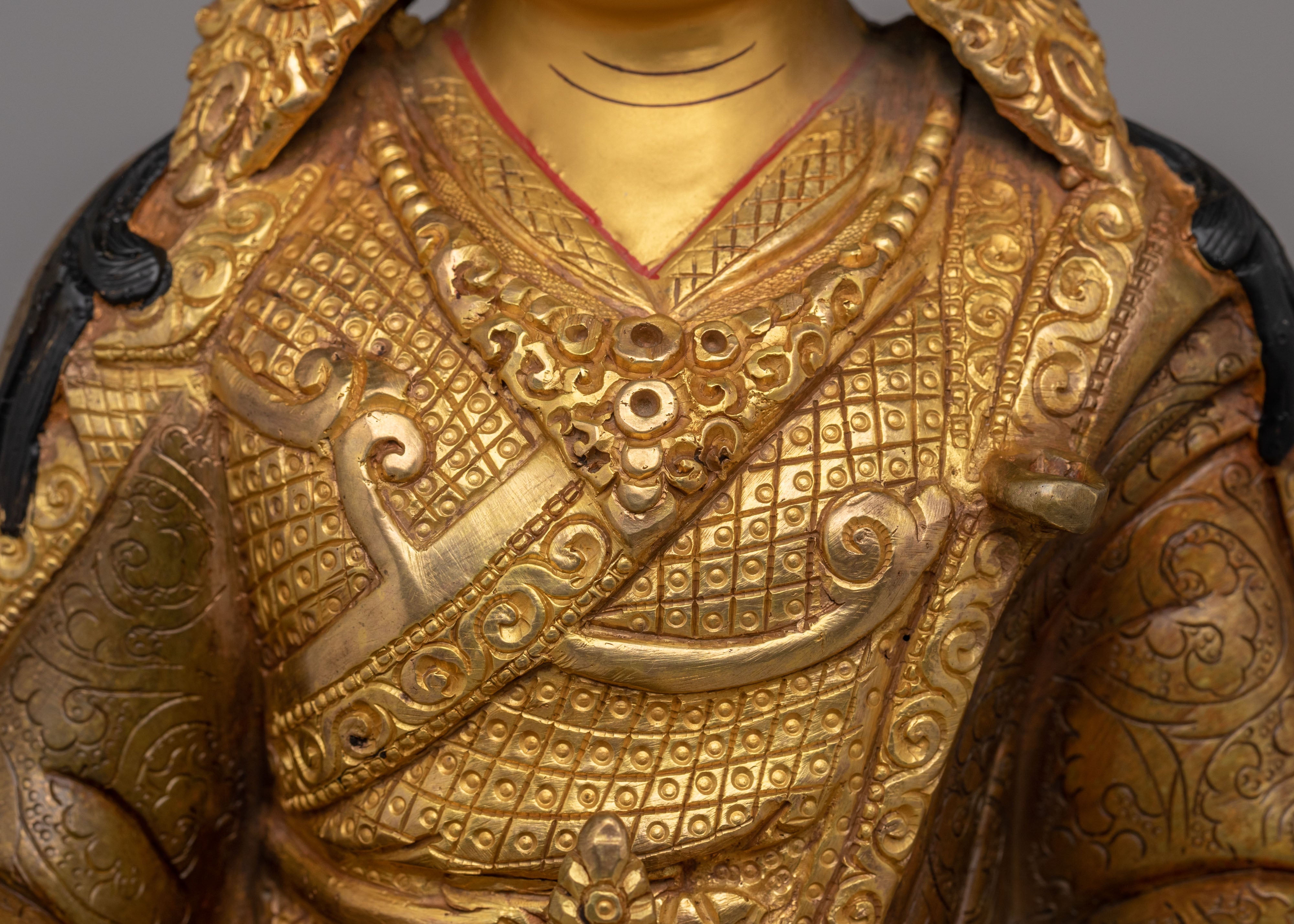 Sacred Guru Rinpoche Statue | Handcrafted Tibetan Deity Figure