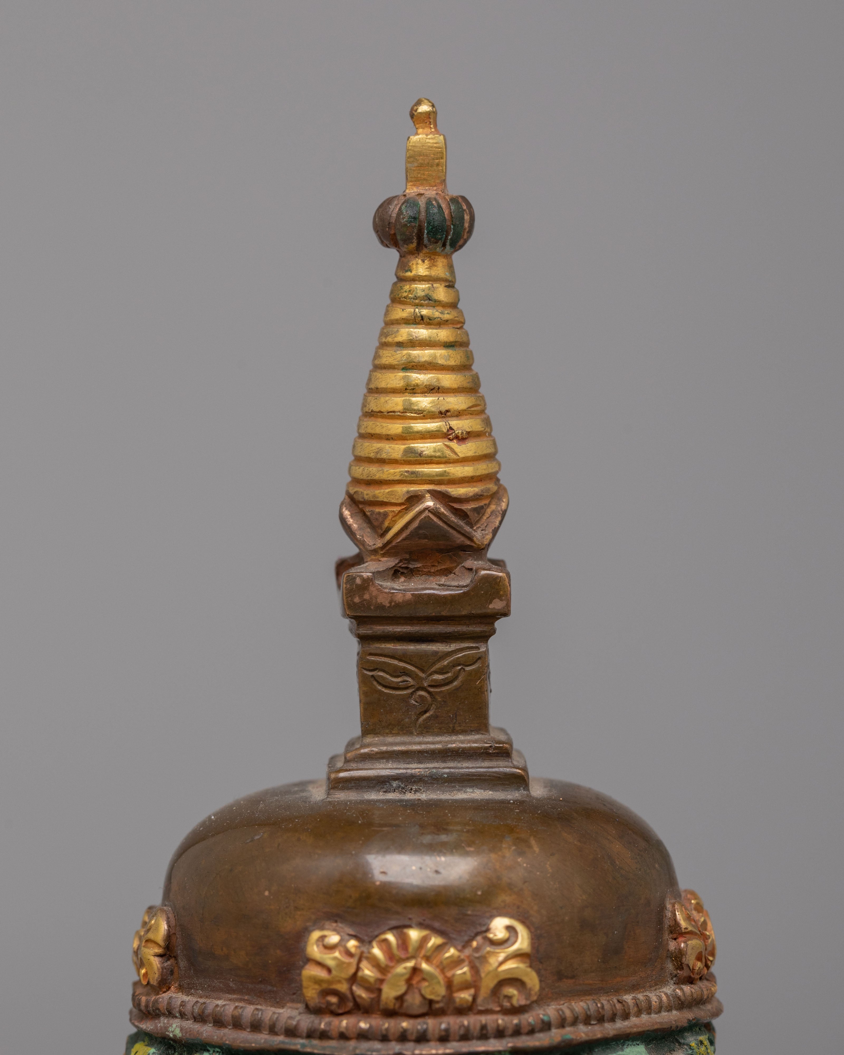 Ritual Stupa With Buddha Deities | Symbol Of Peace And Enlightenment