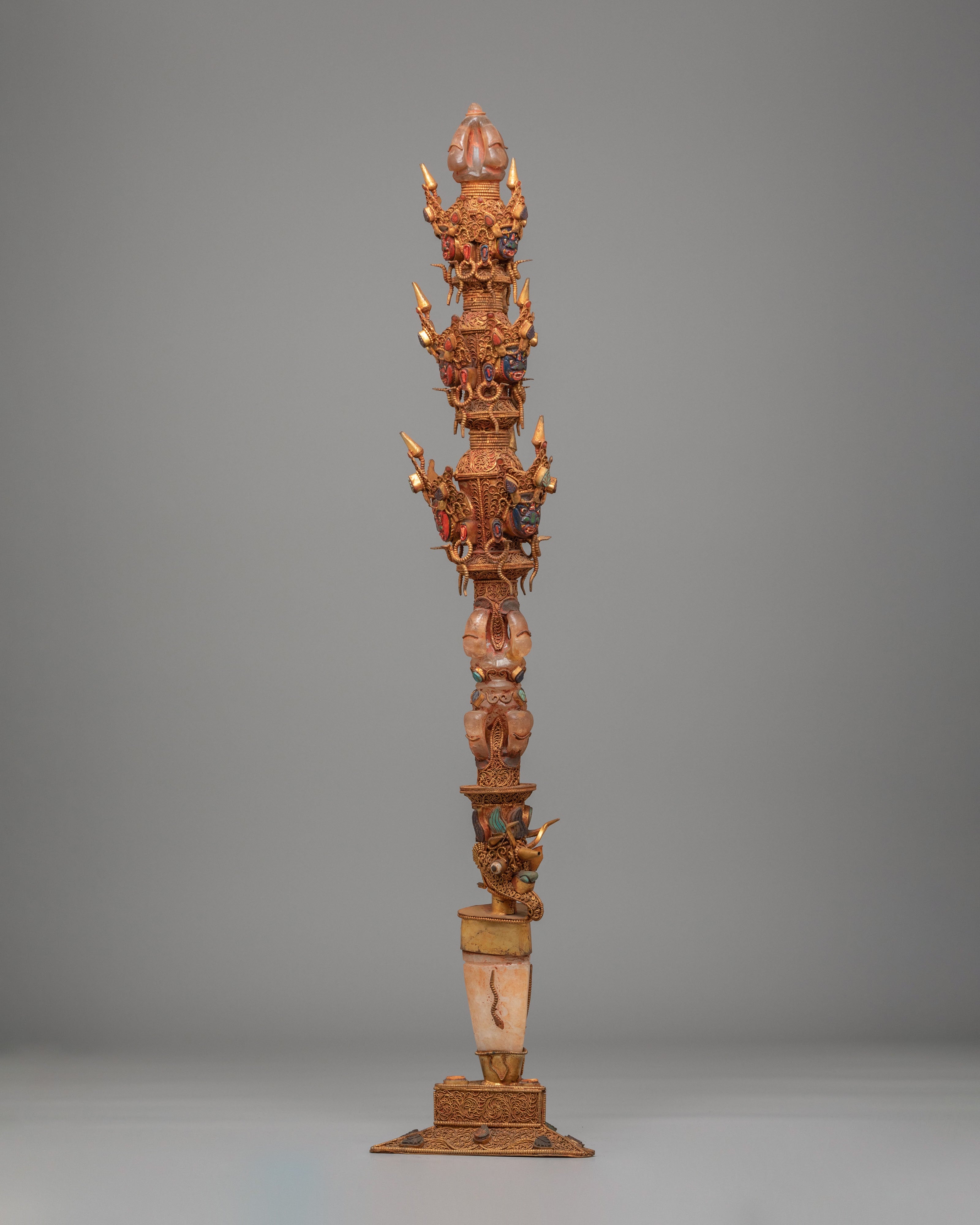 Traditional Phurba Ritual Dagger | Crystal Phurba for Protection