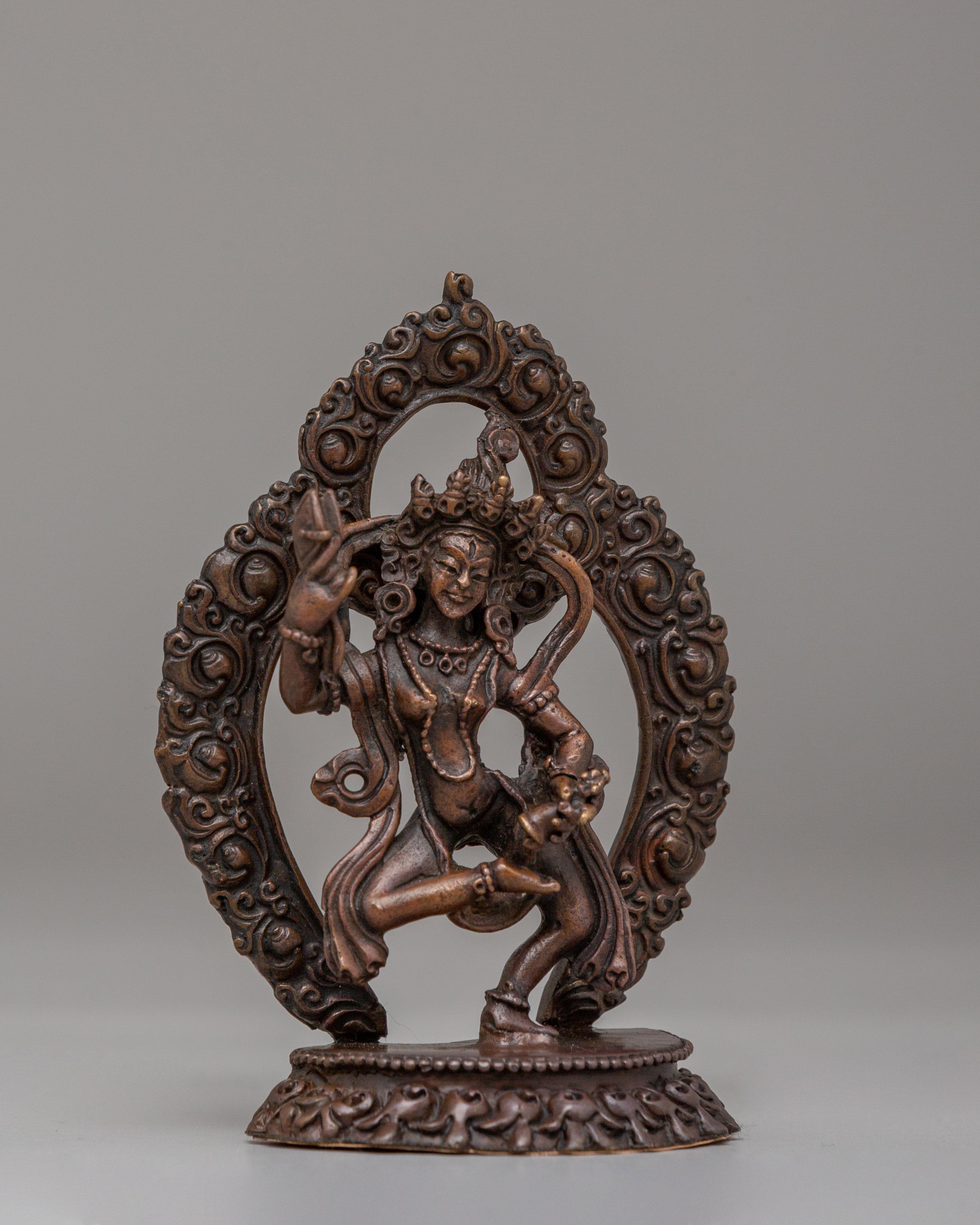 Traditional Machig Labdron Statue | Oxidized Copper Tibetan Sculpture
