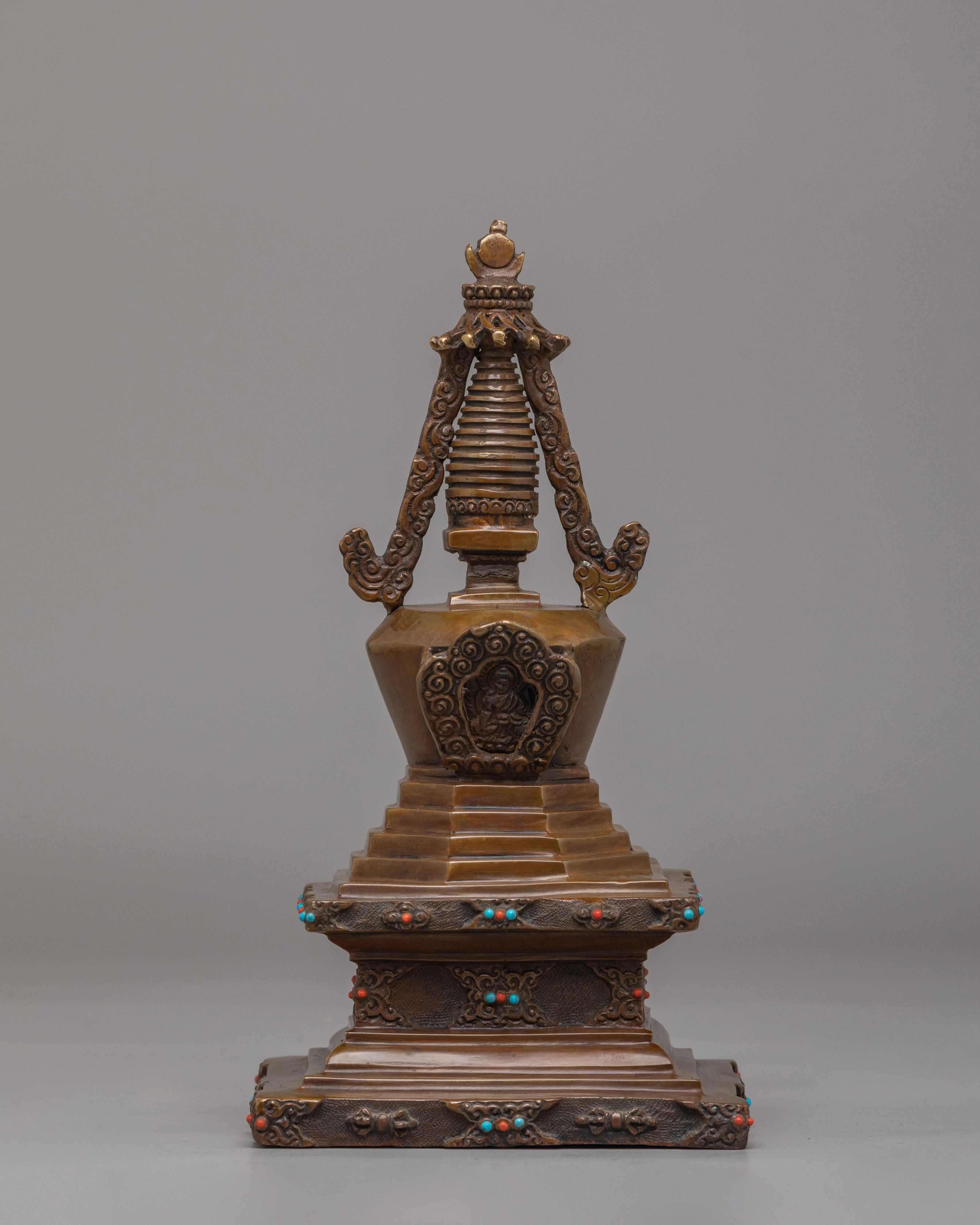 Eight Buddhist stupa set | A Sacred Symbol of Spiritual Enlightenment
