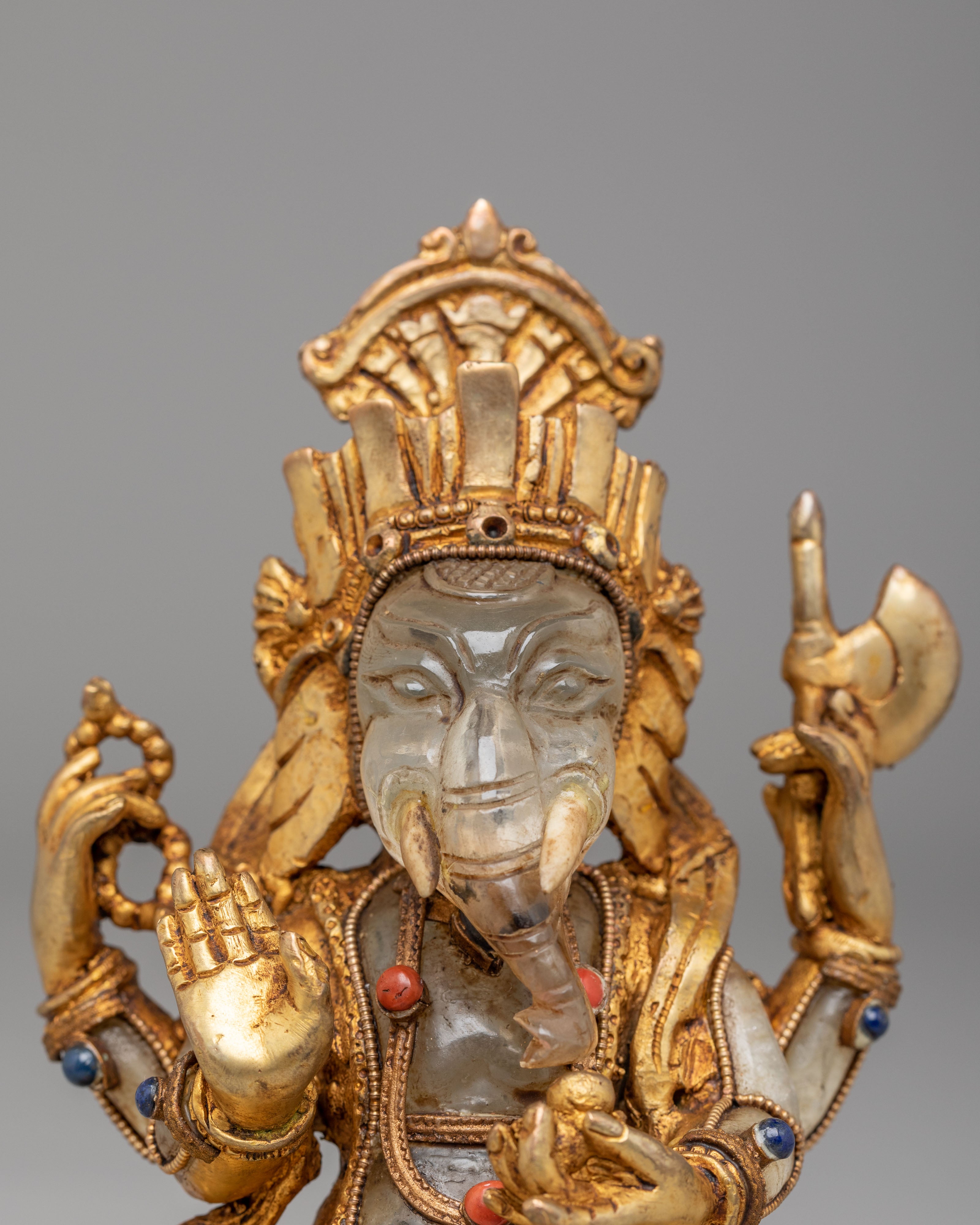 Spiritual Ganesh Deity Sculpture | Handmade Hindu God Figurine