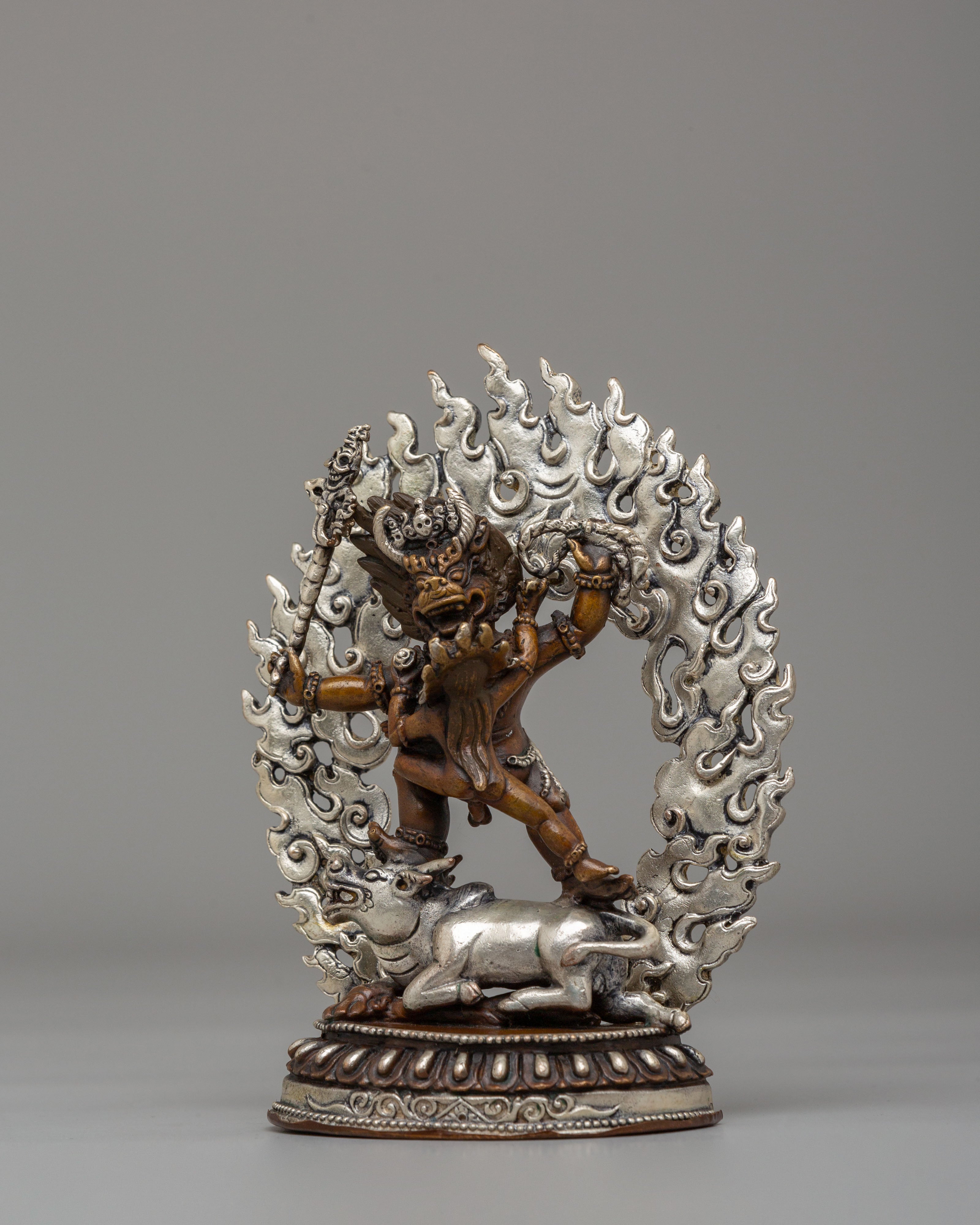 Yama Dharmaraja With Consort Sculpture | Guardian of Justice