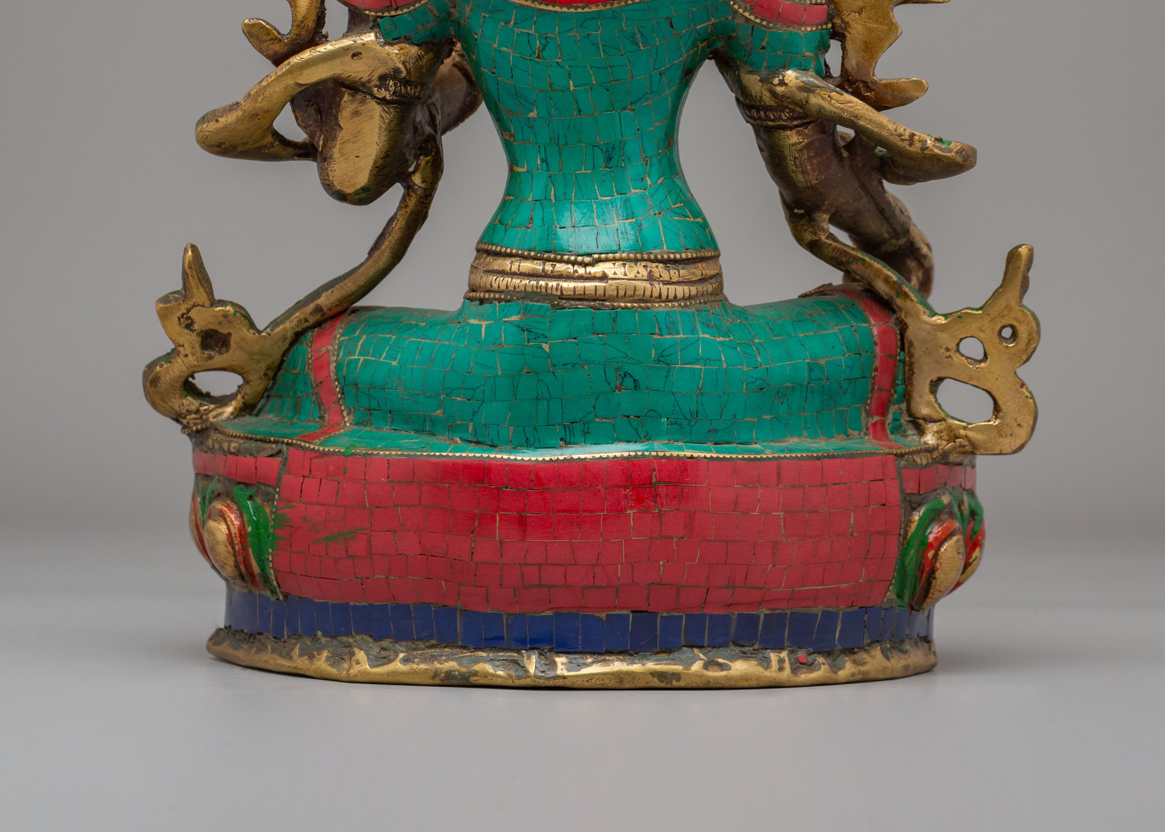 Ceremonial Green Tara Statue | Tibetan Artwork for Rituals