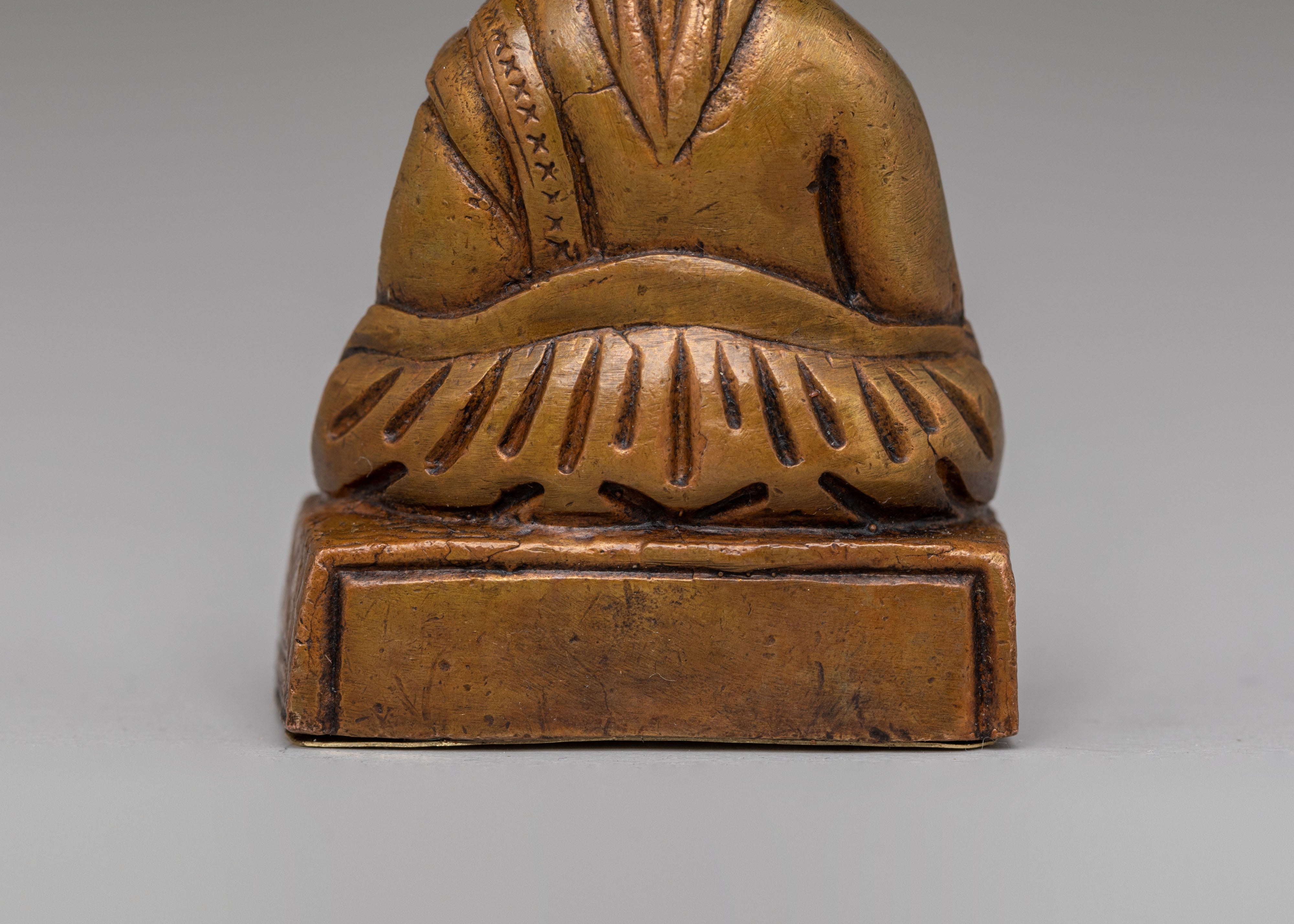 Handcrafted Marpha Yogi Statue | Oxidized Copper Tibetan Art