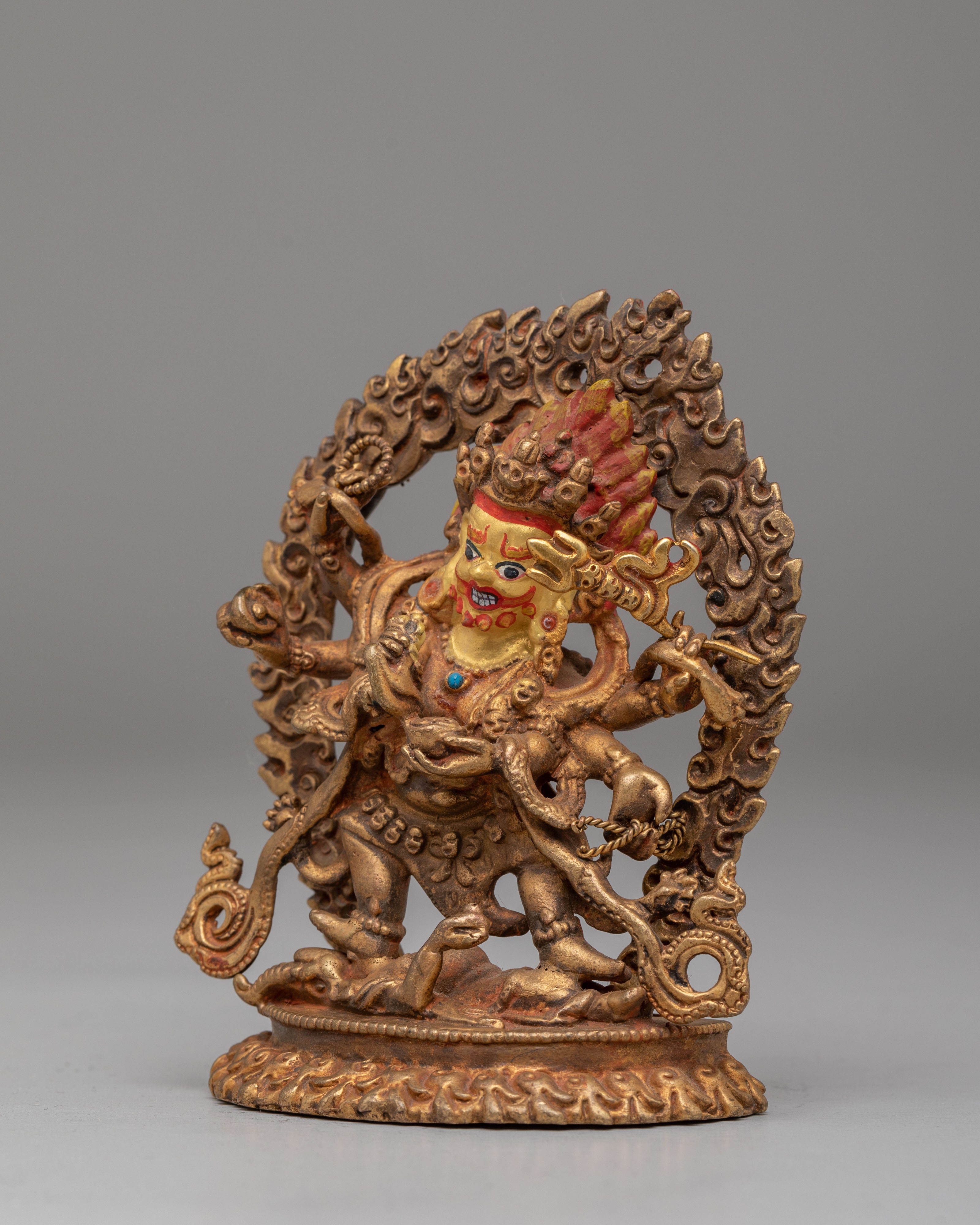 Traditional Six-Armed Mahakala Statue | Himalayan Art