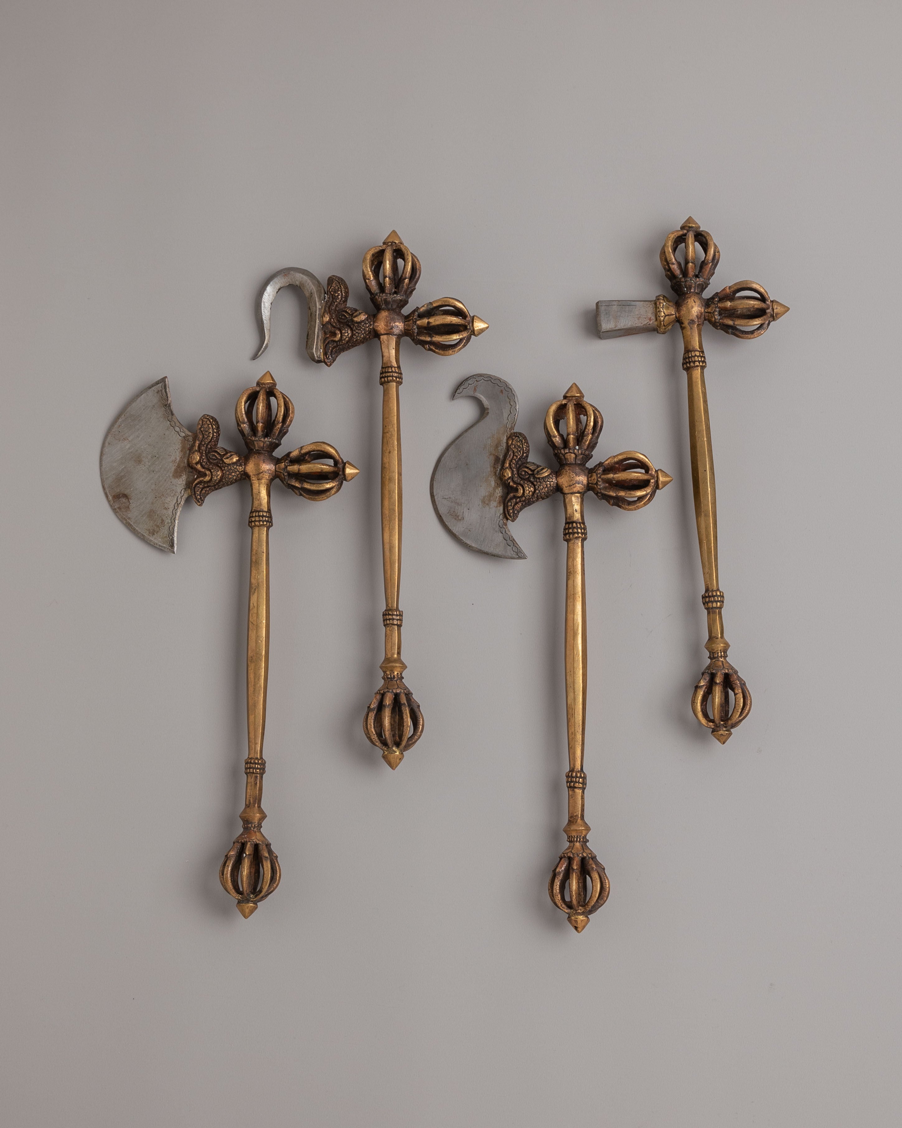Tibetan Ritual Items Set | Handcrafted Religious Artifacts for Sacred Ceremonies
