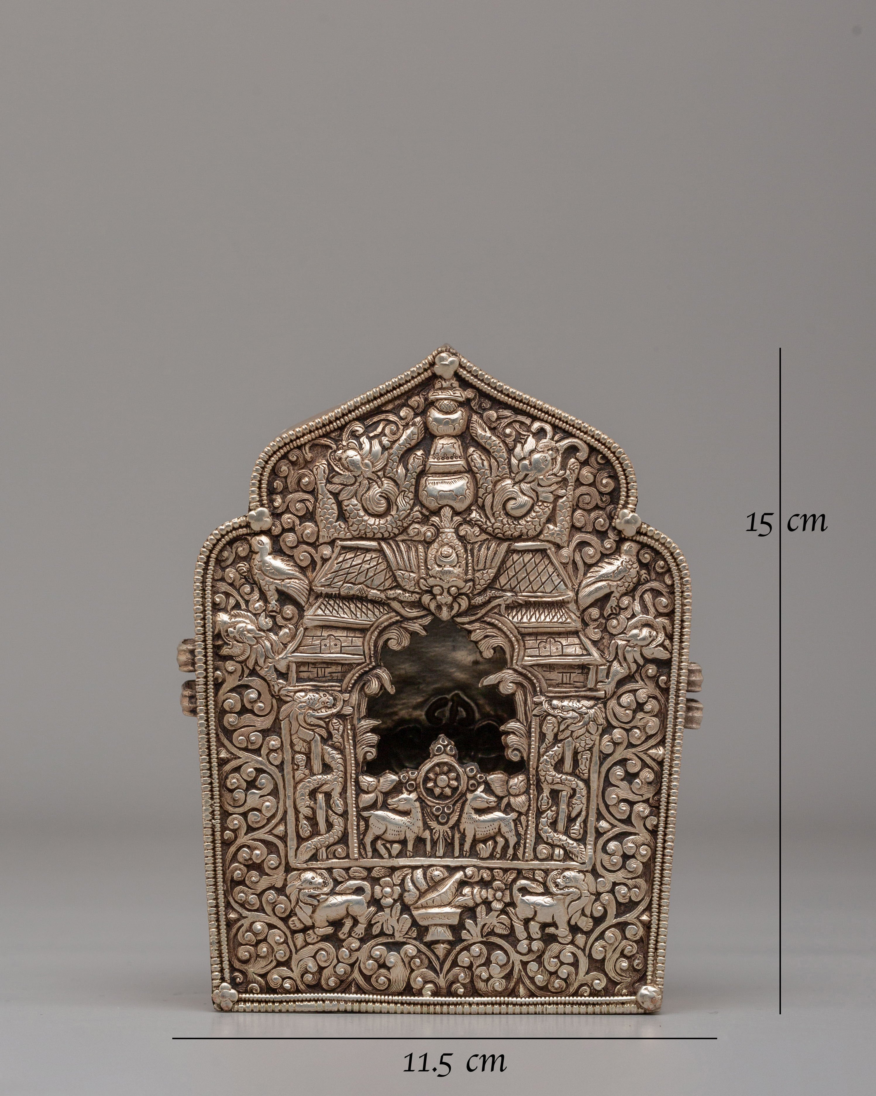 Sacred Himalayan Portable Shrine Ghau Box | Spiritual Protection Amulet