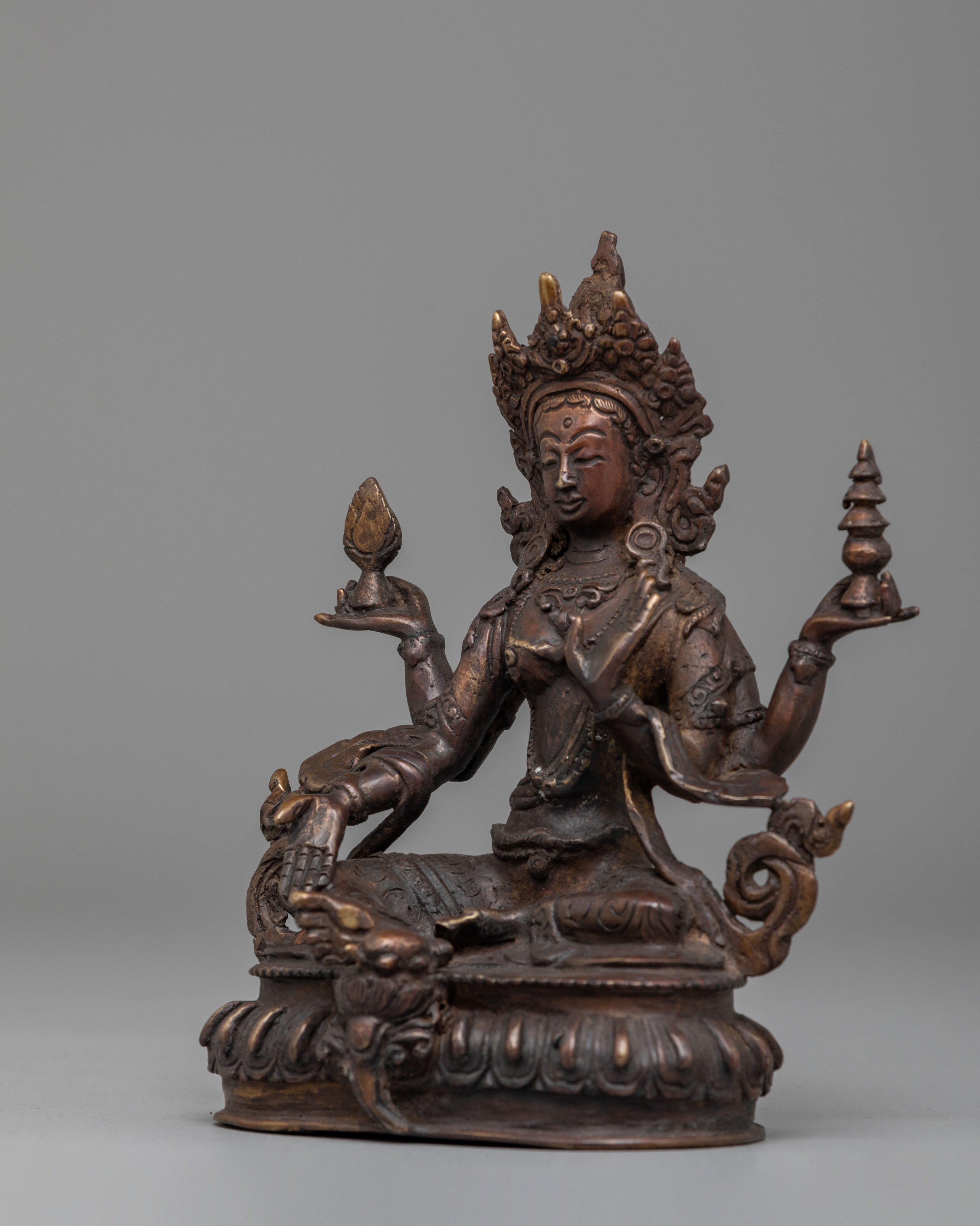 Sacred Wealth Deity Laxmi Statue | Traditional Hindu Artwork for Abundance